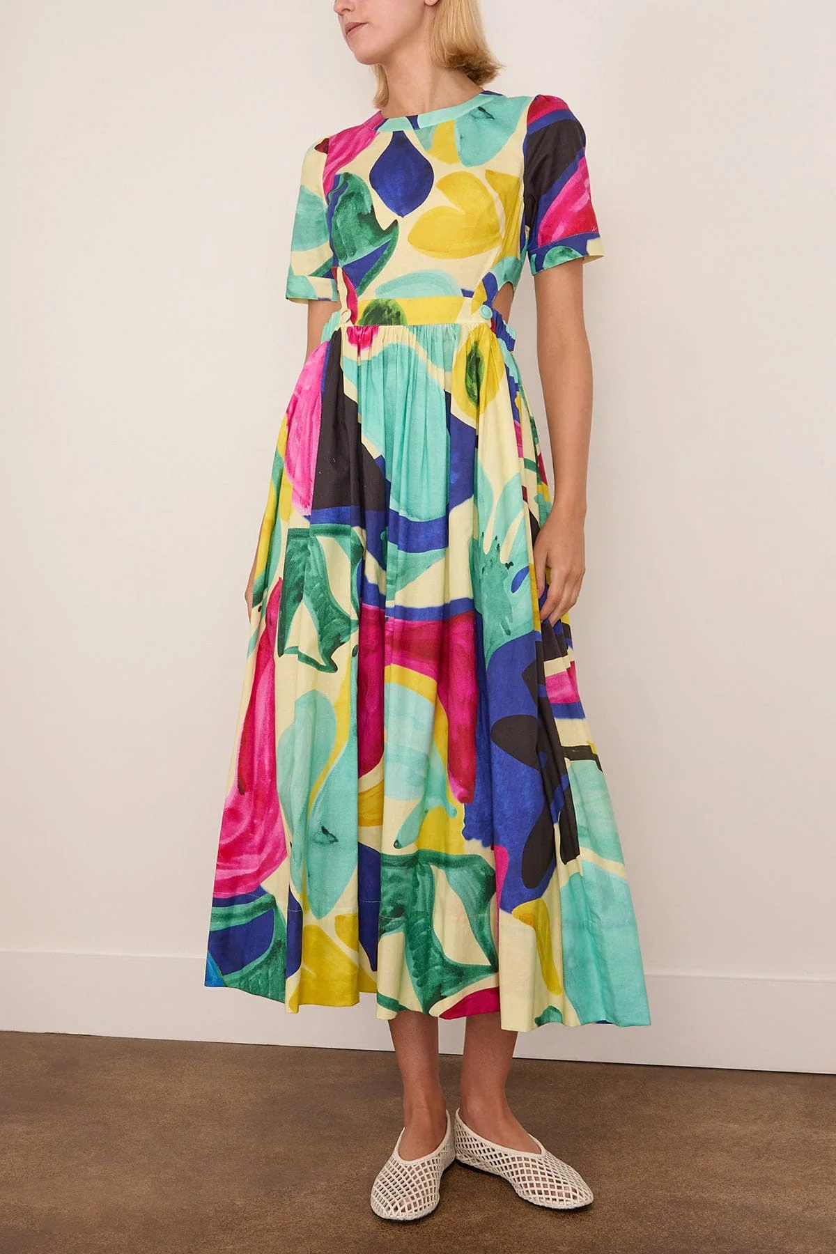 Jada Dress in Stroke of Spring - Image 3