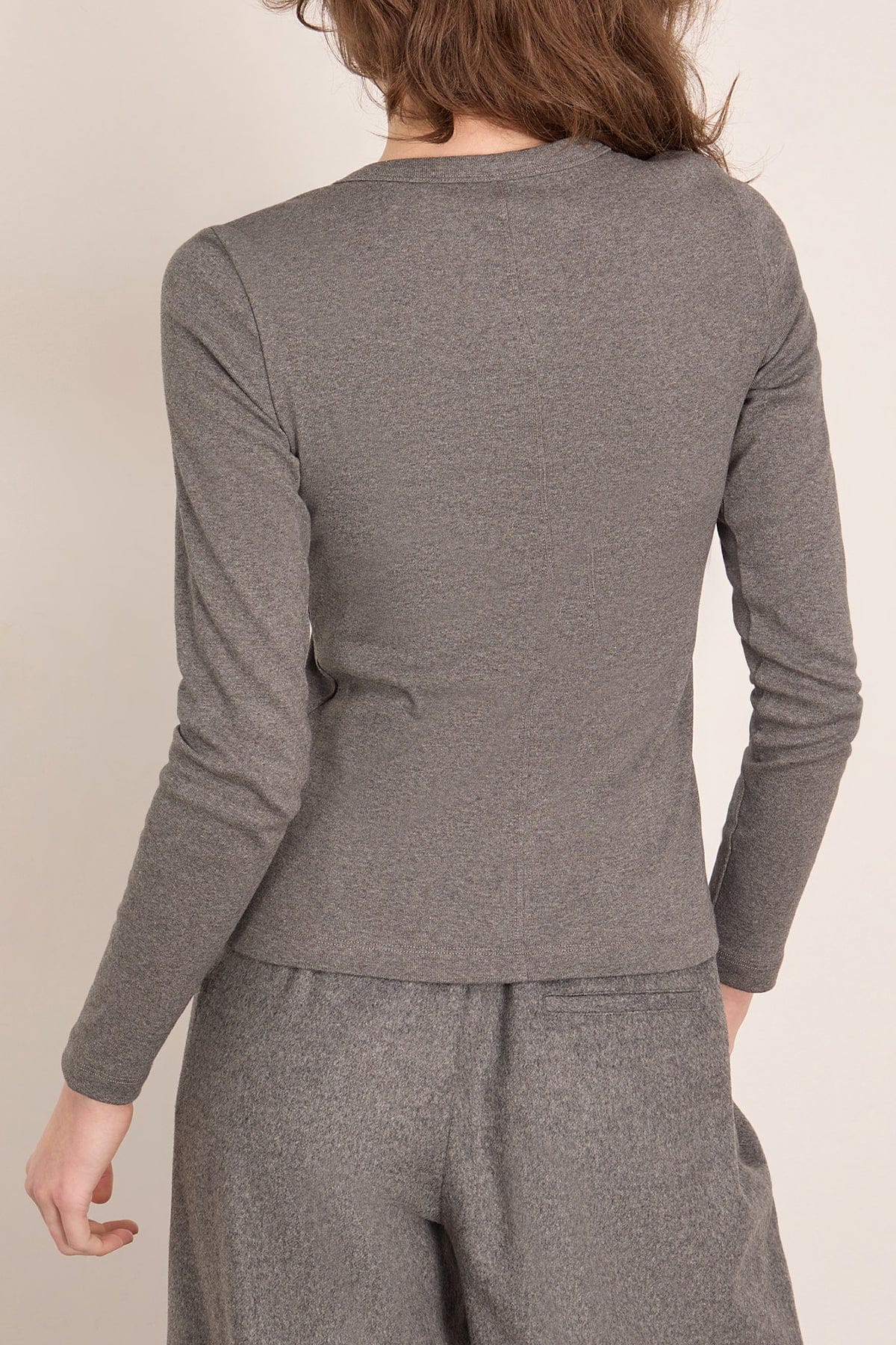 Jess Long Sleeve Top in Melee Grey - Image 4
