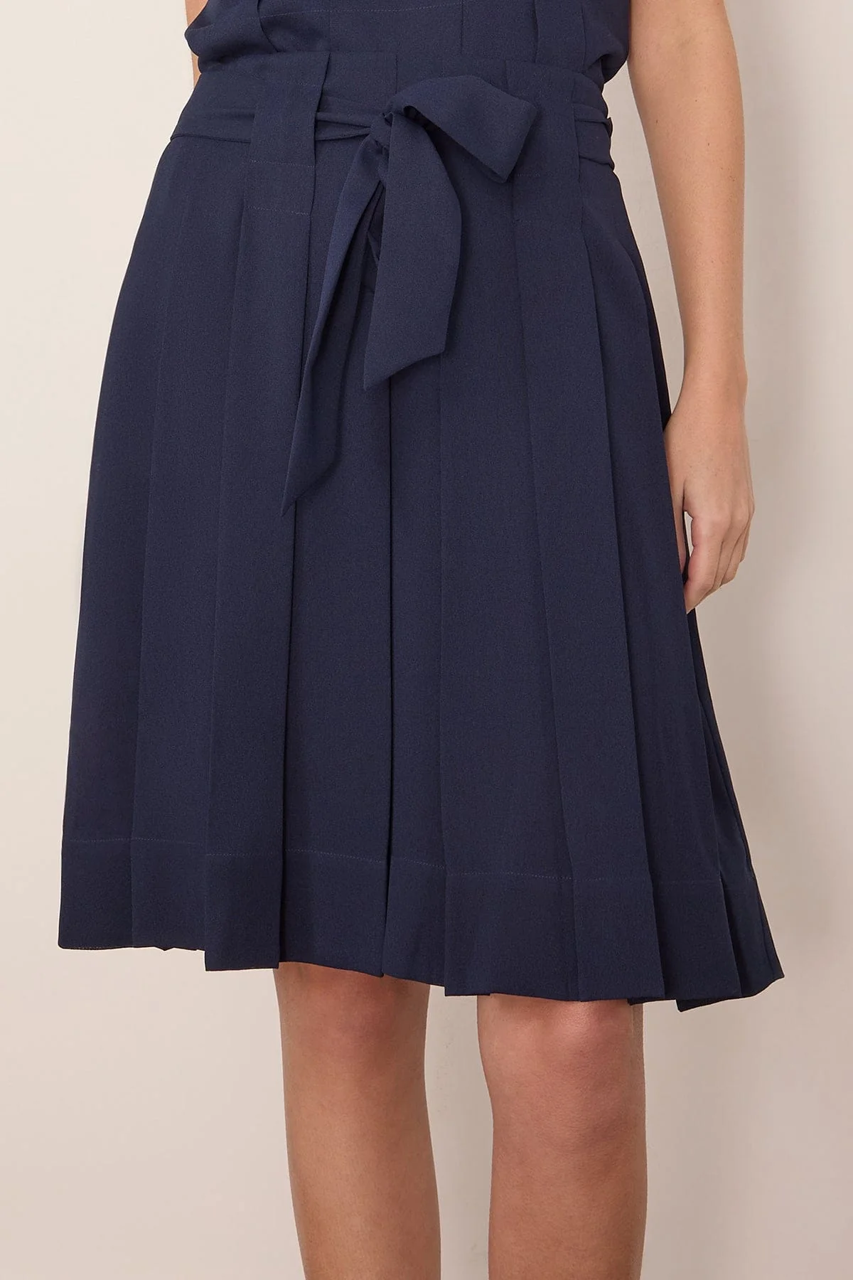Jess Skirt in Open Weave Flou Navy - Image 3