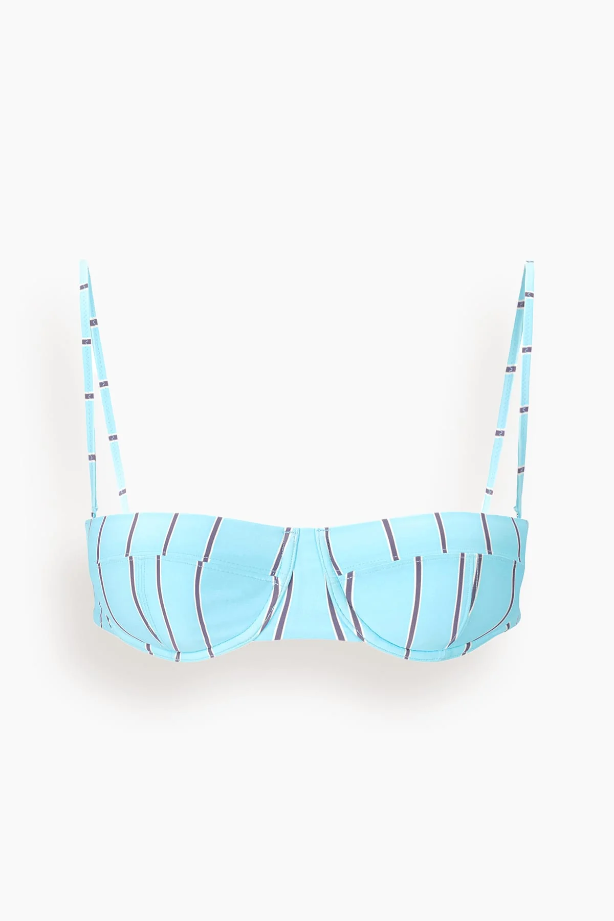 Jo Balconette Bikini Top in Pool Stripe