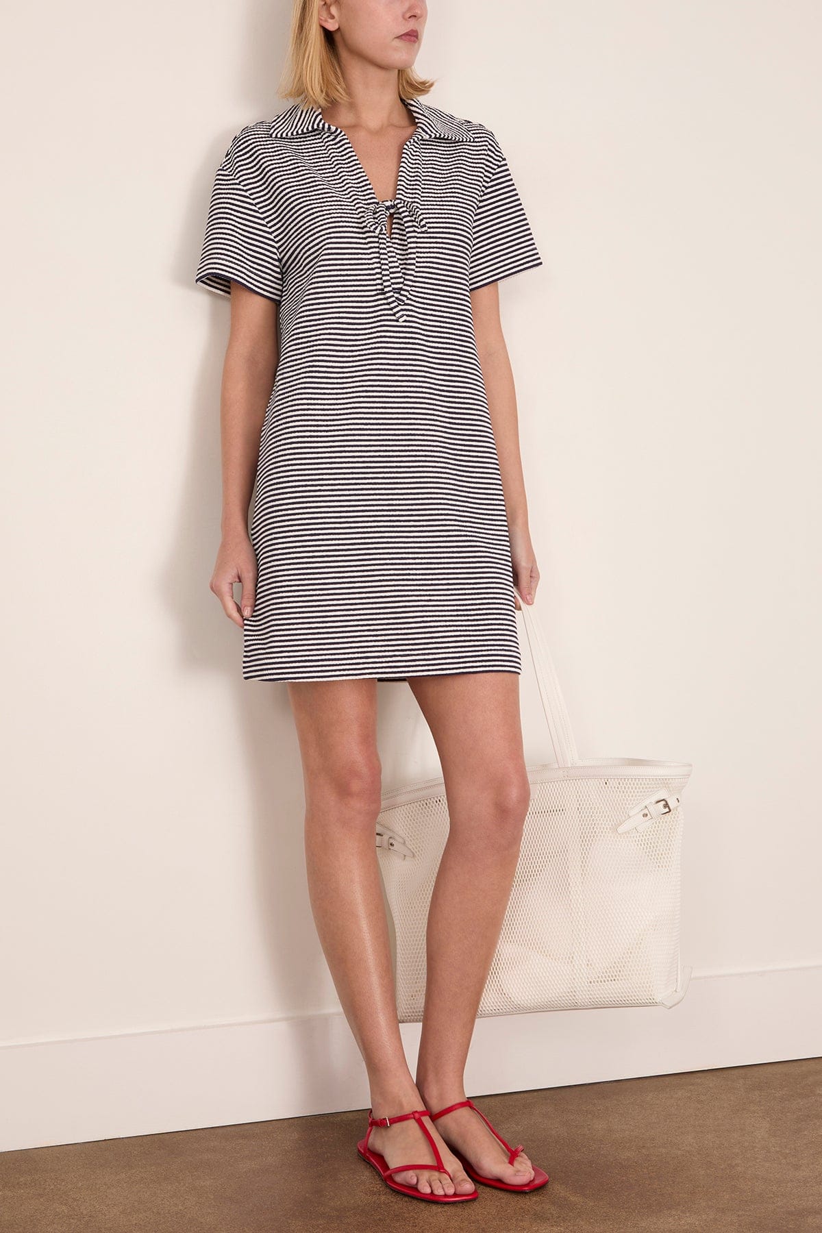 Joni Dress in Maritime Blue/Cream Multi - Image 2
