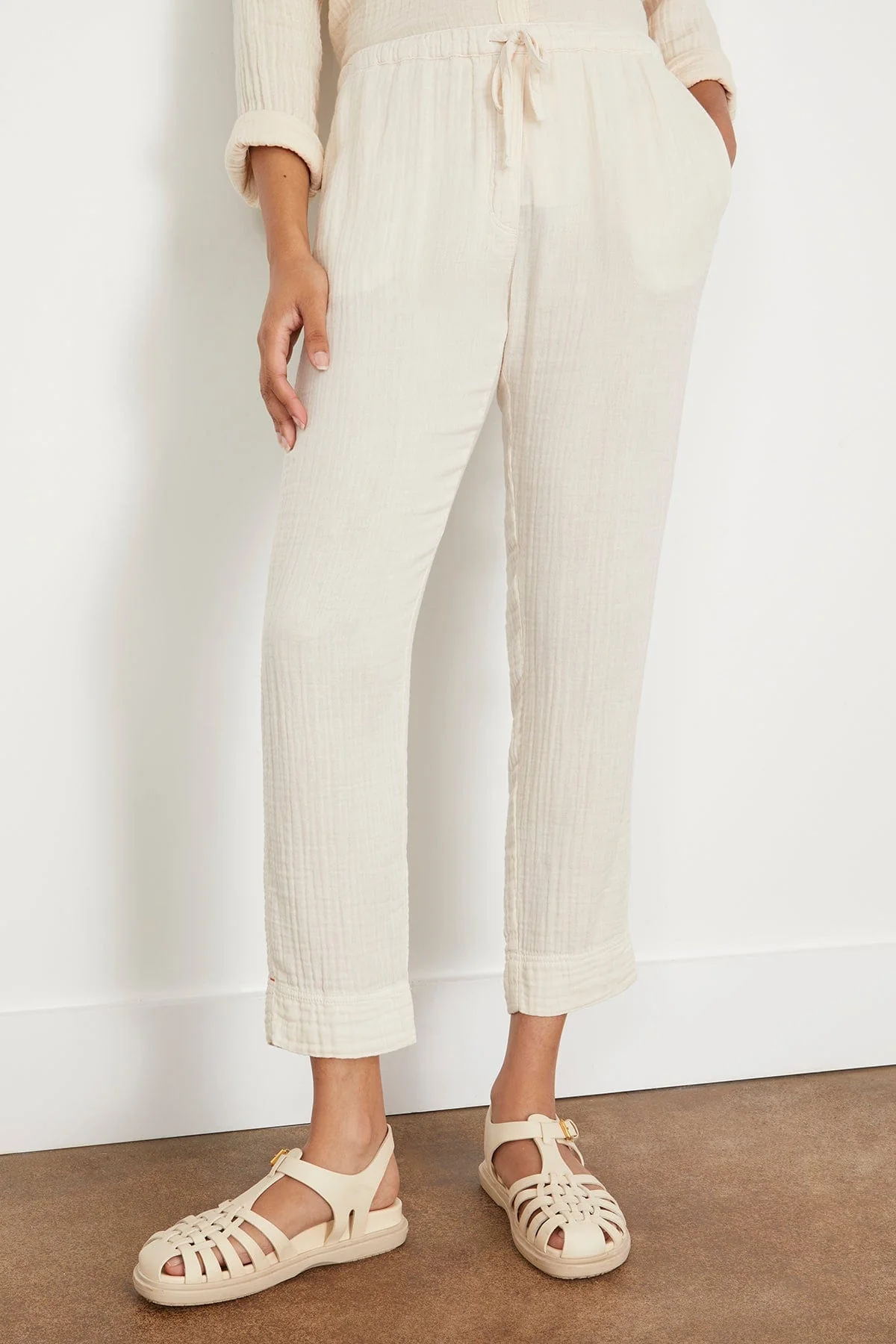 Jordyn Pant in Oysterette - Image 3