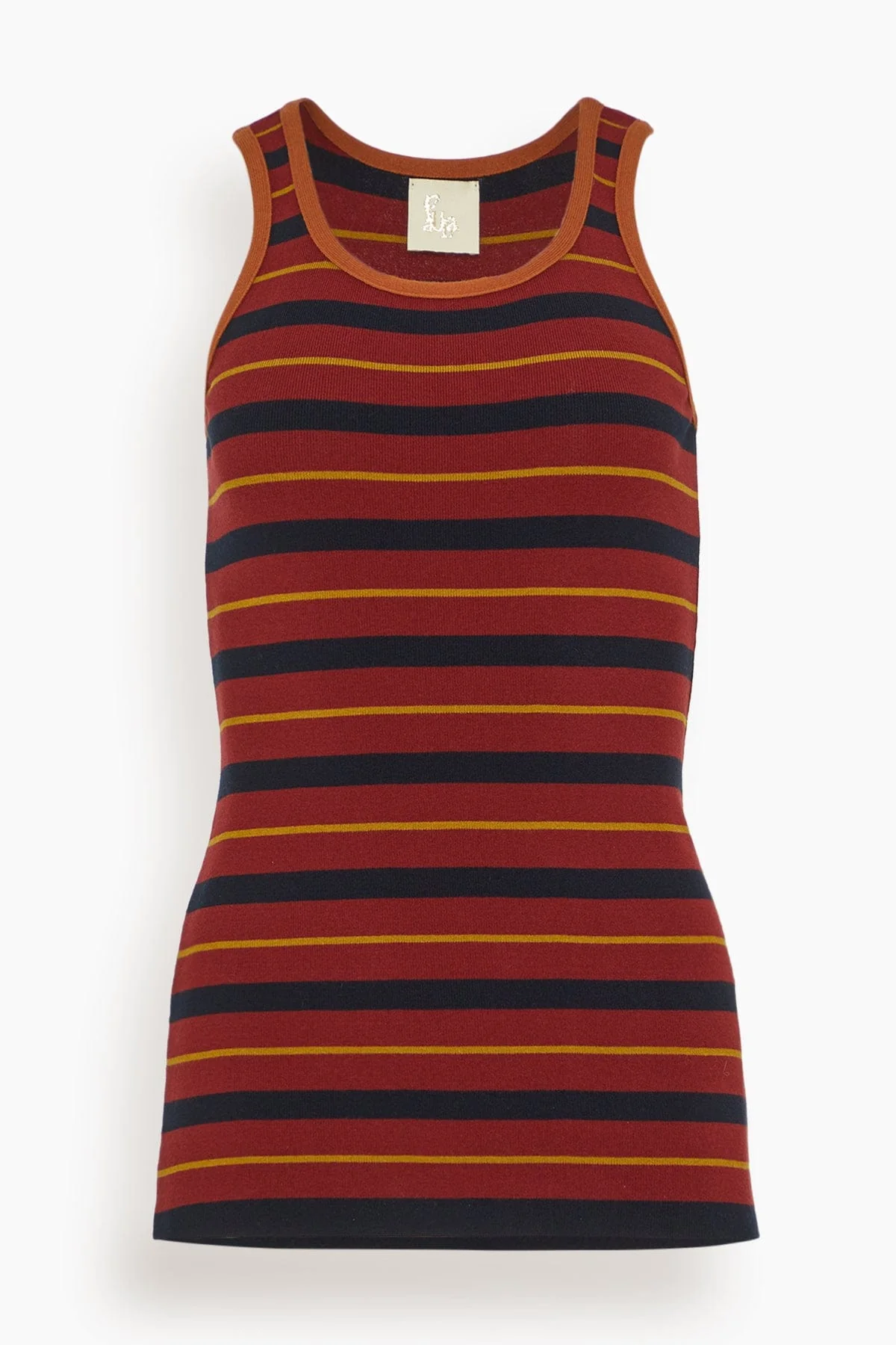 Julia Knitted Tank Top in Red Stripes