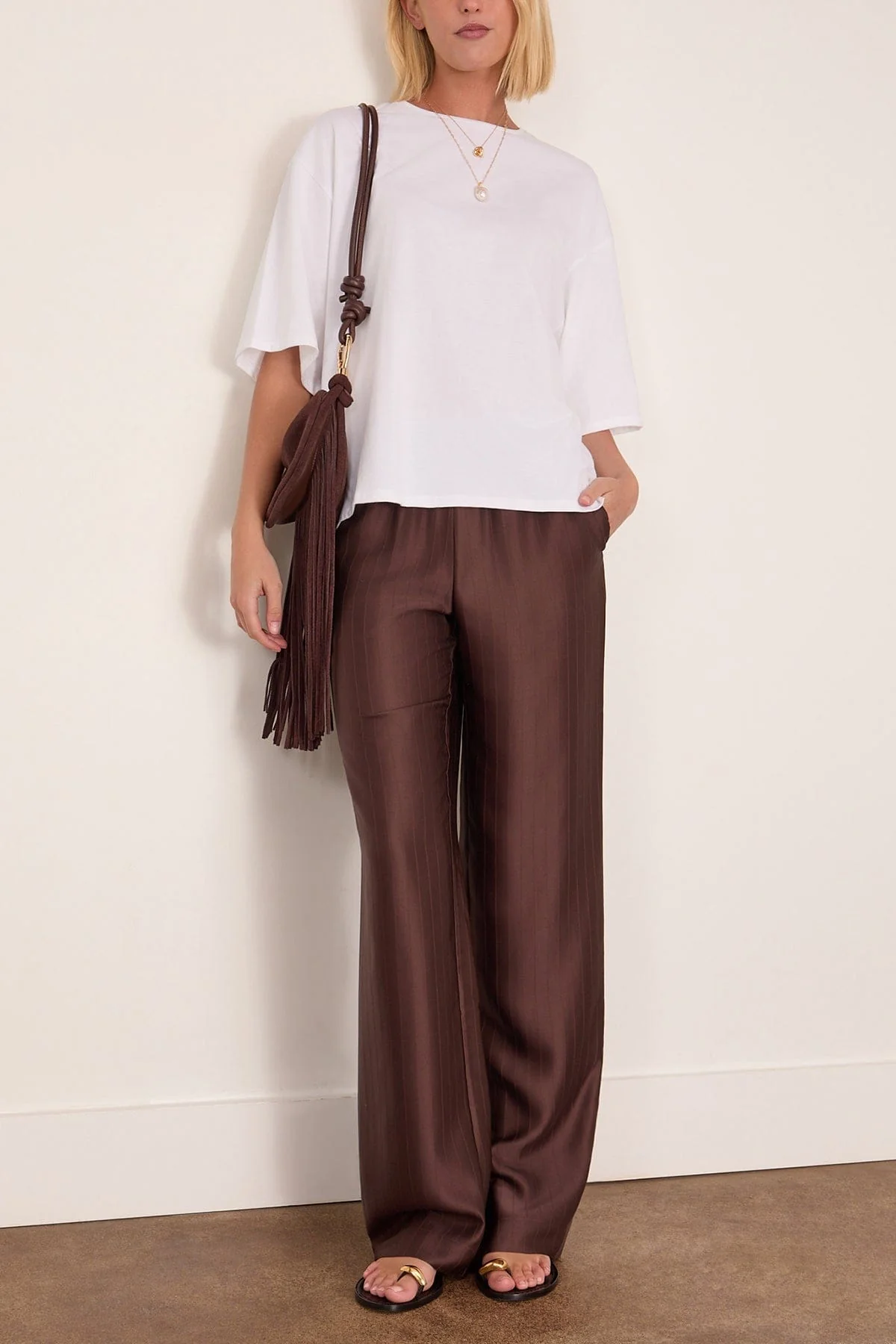Kadala Loose Fit Pants in Dark Brown - Image 2