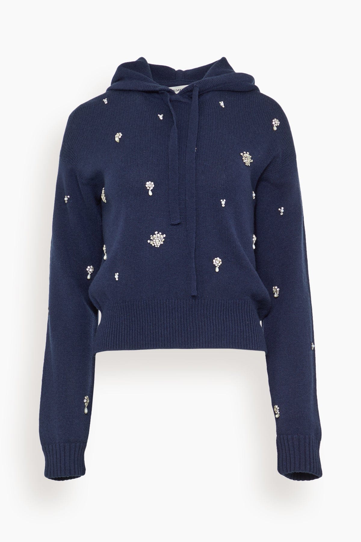 Karmen Embellished Hooded Top in Midnight