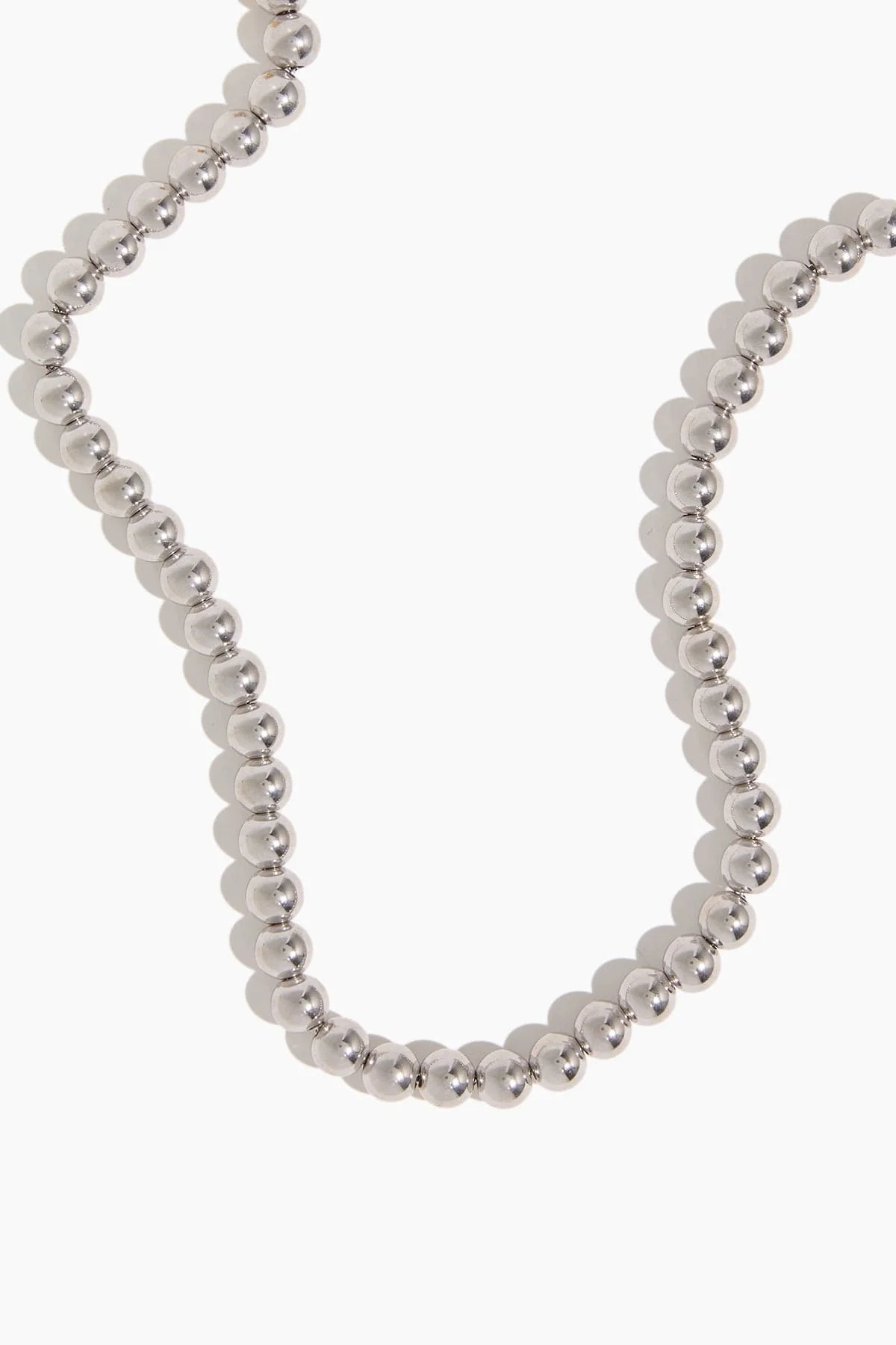 Kelly Metal Bead Necklace in Silver