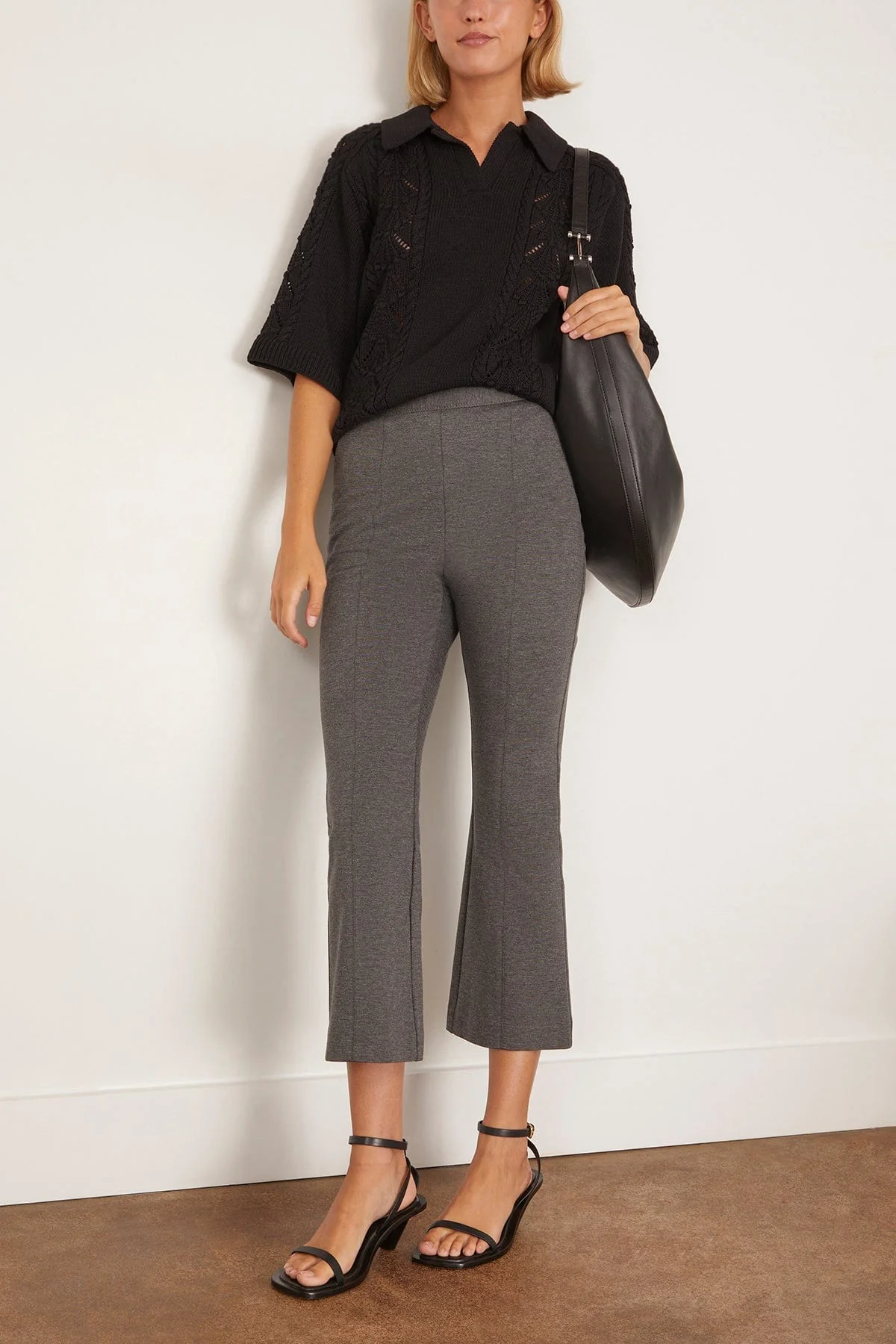 Kick Flare Crop in Grey - Image 2