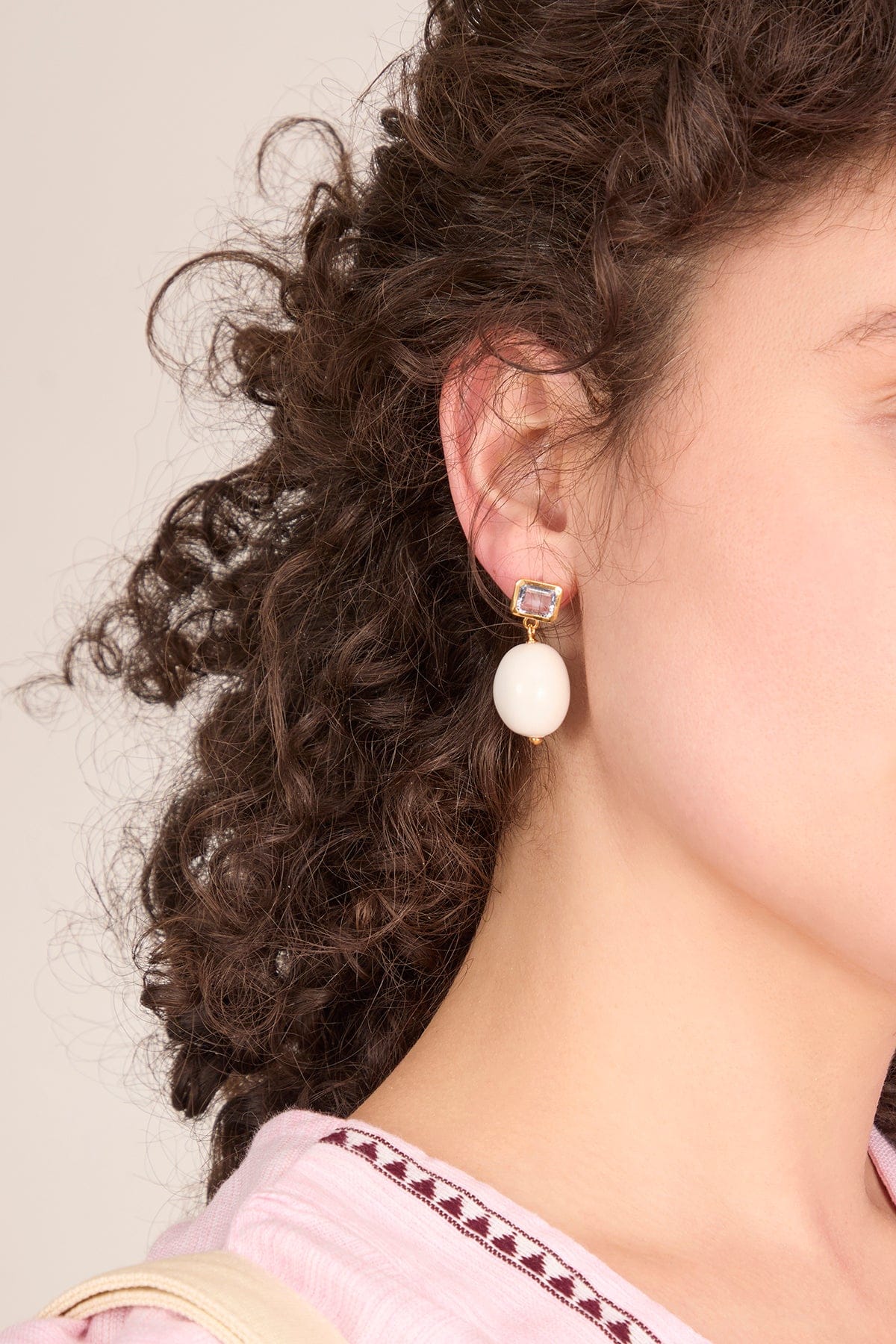 La Paz Earrings in Ivory/Multi - Image 2
