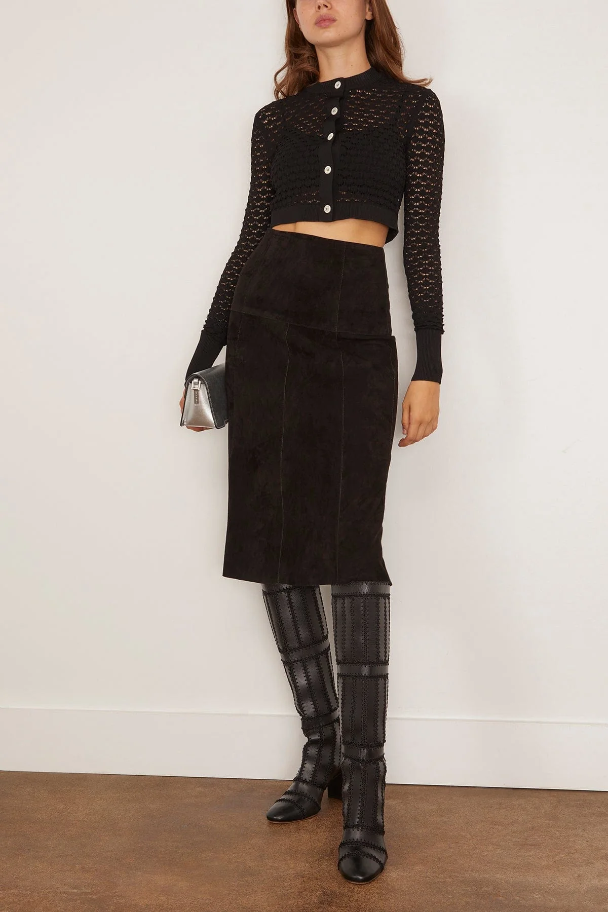 Lace Cardigan in Black - Image 2