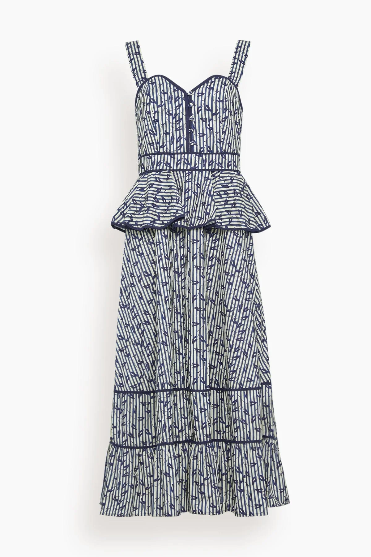 Lacey Dress in Vine Stripe
