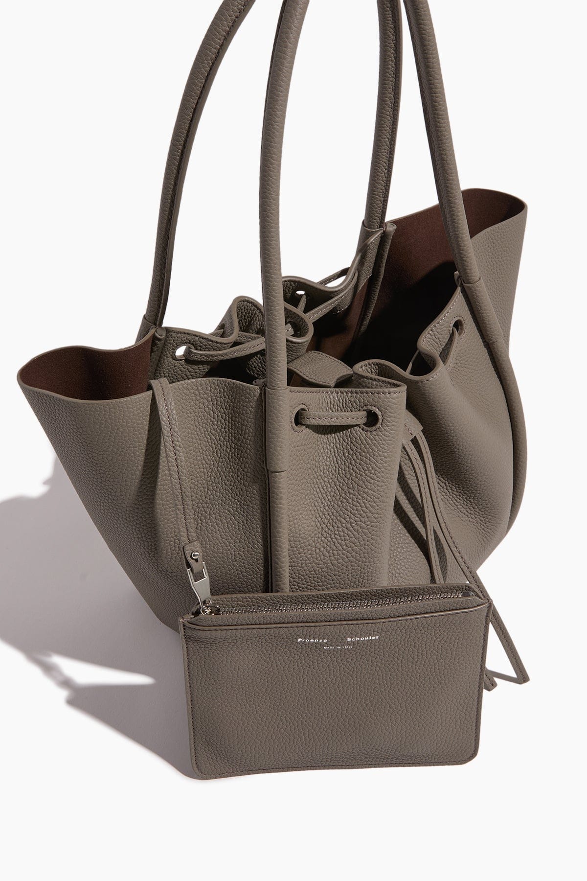 Large Ruched Tote in Slate - Image 4