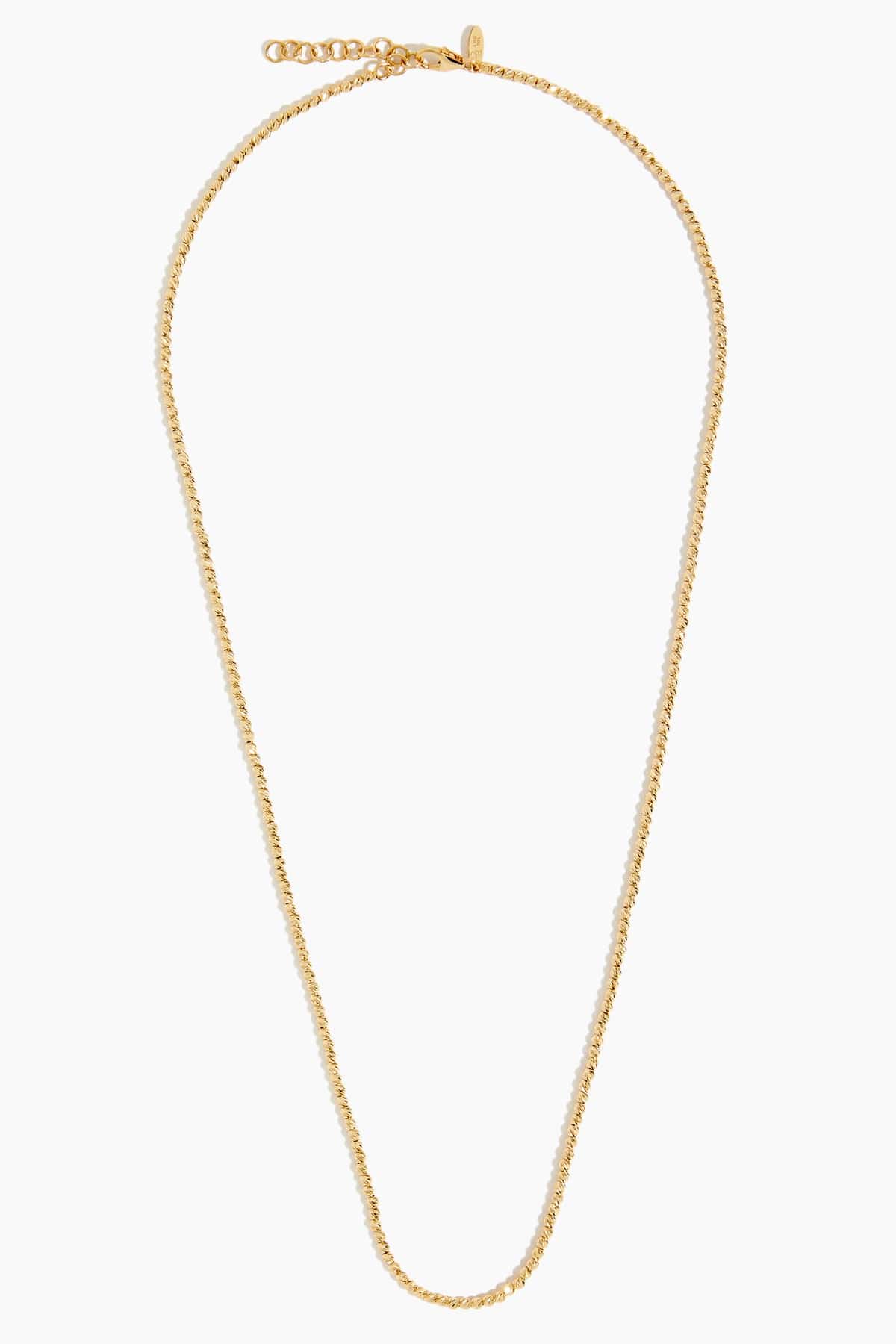 Laser Bead Chain 18-19" in 14k Yellow Gold - Image 3