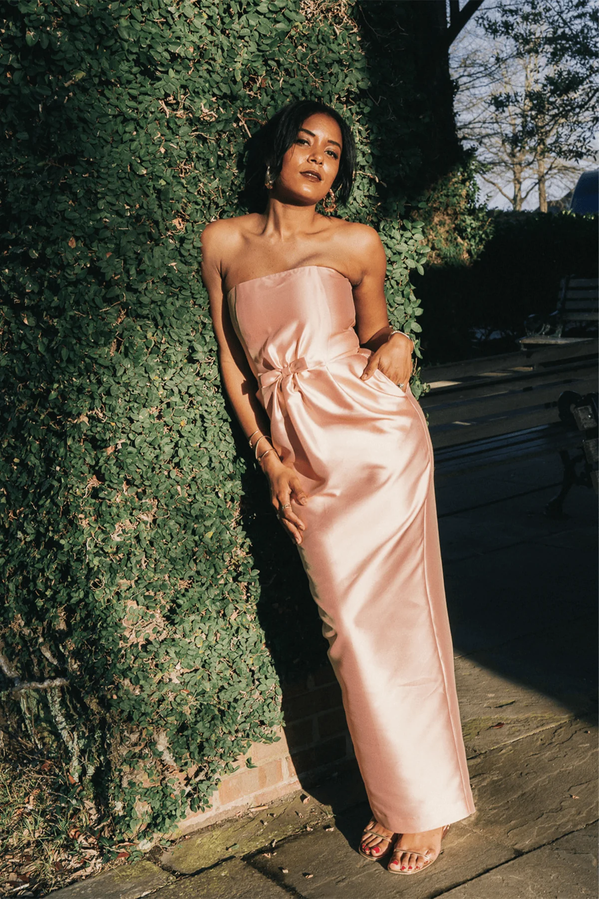 Lenette Dress in Warm Pink - Image 5