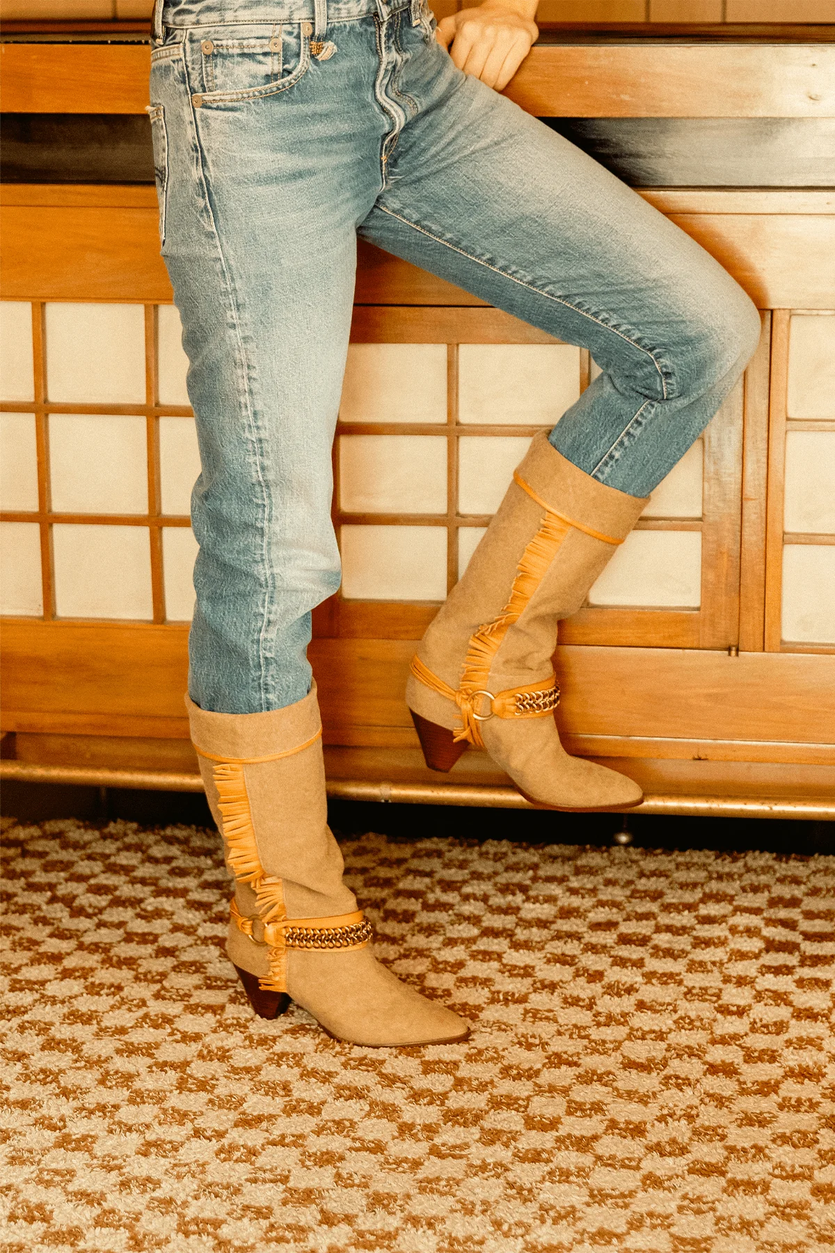 Levon Boots in Khaki - Image 6