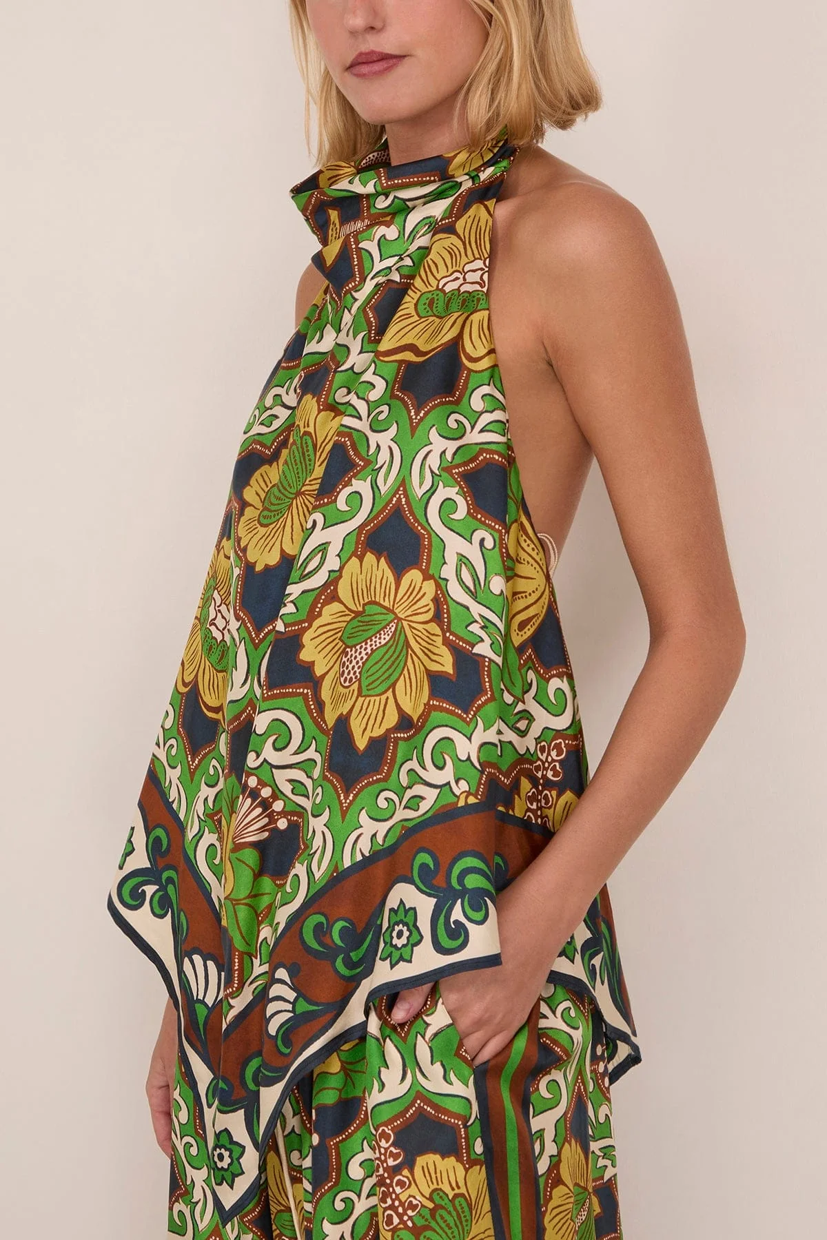 Liana Silk Top in Multi - Image 3