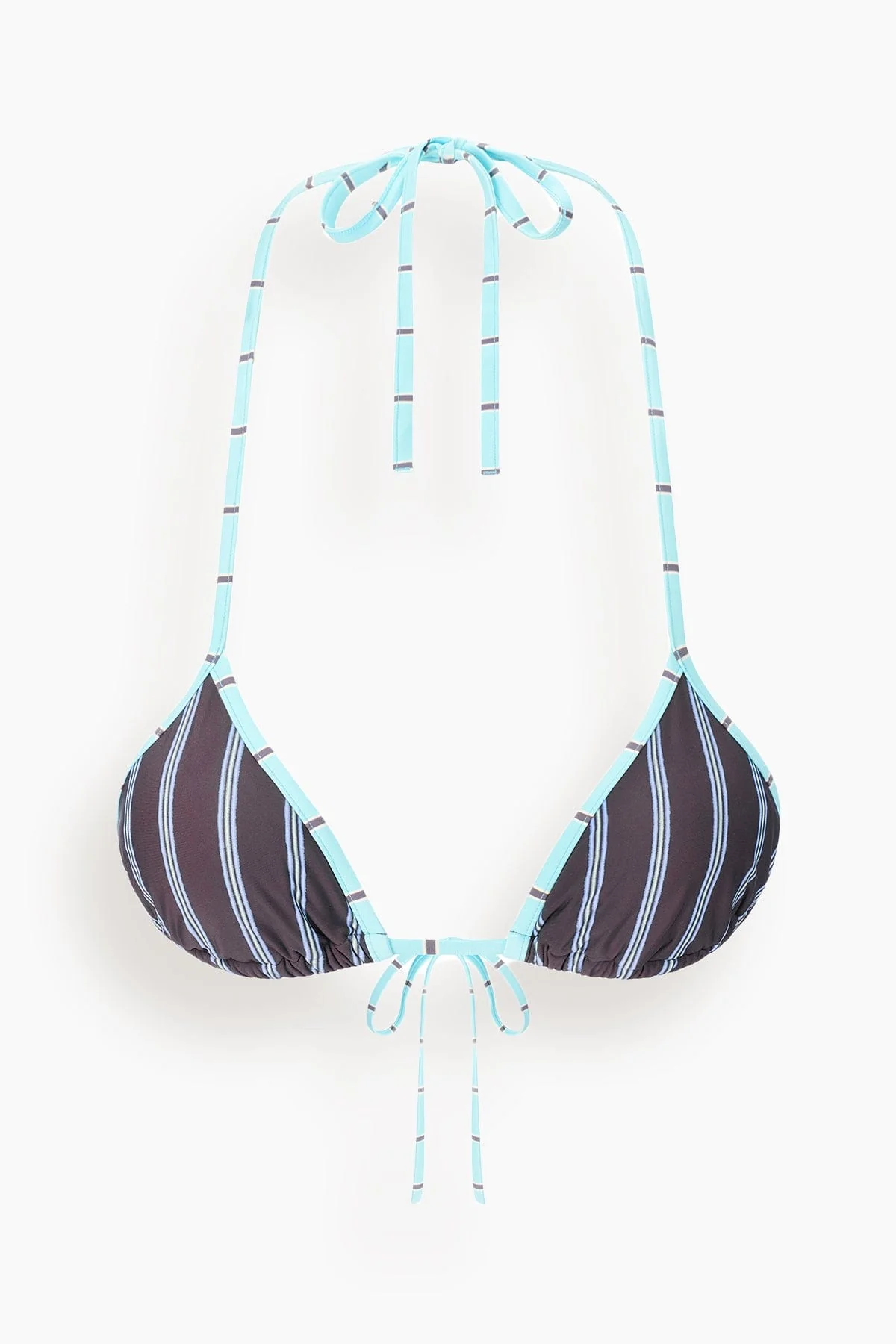 Lido Triangle Bikini Top in Redondo Stripe