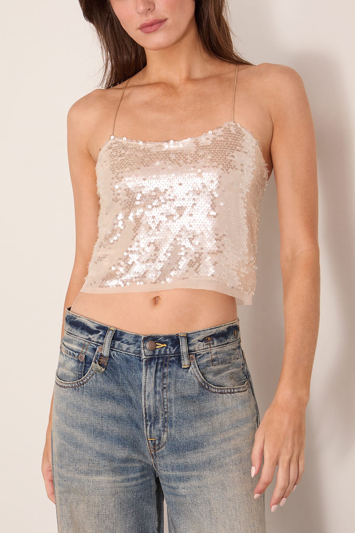 Liquid Sequins Top in Crystal - Image 3