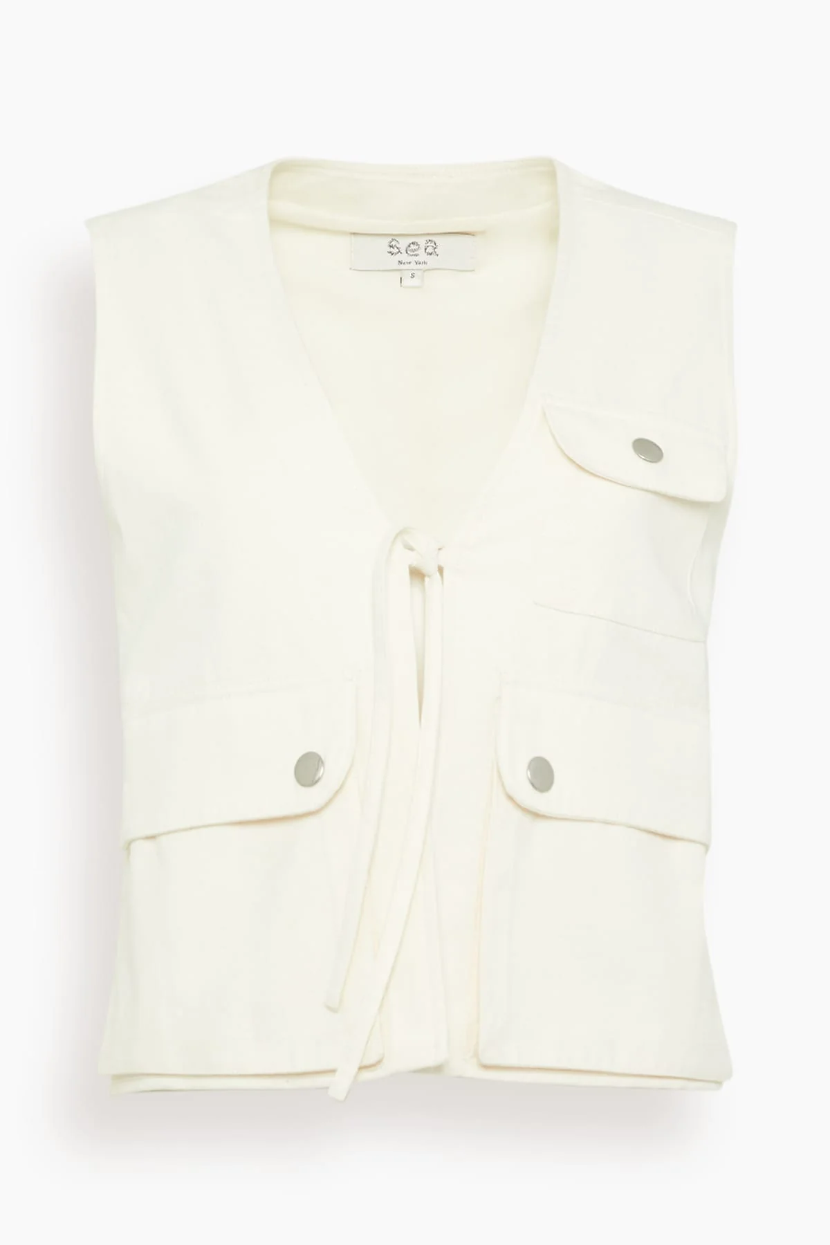 Lois Twill Vest in Cream