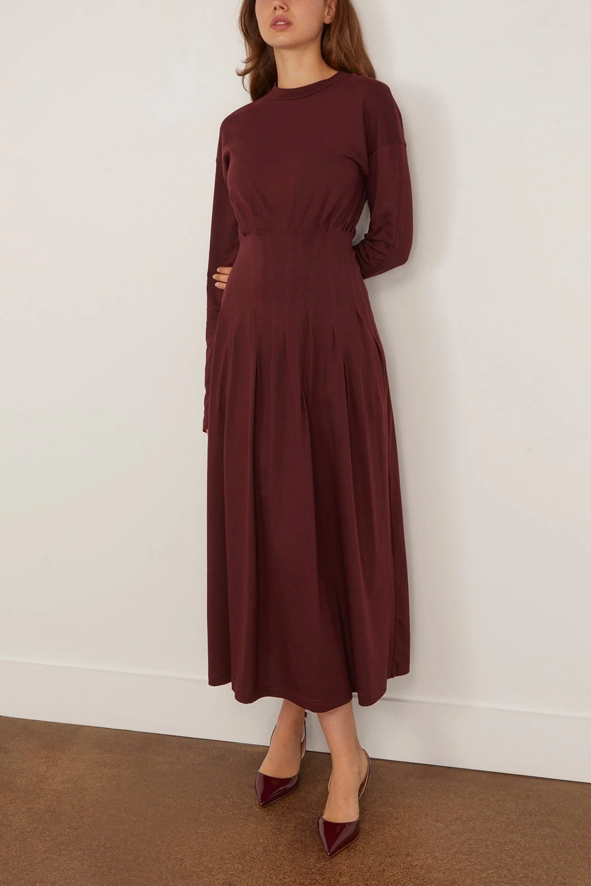 Long Dress in Dark Burgundy - Image 3