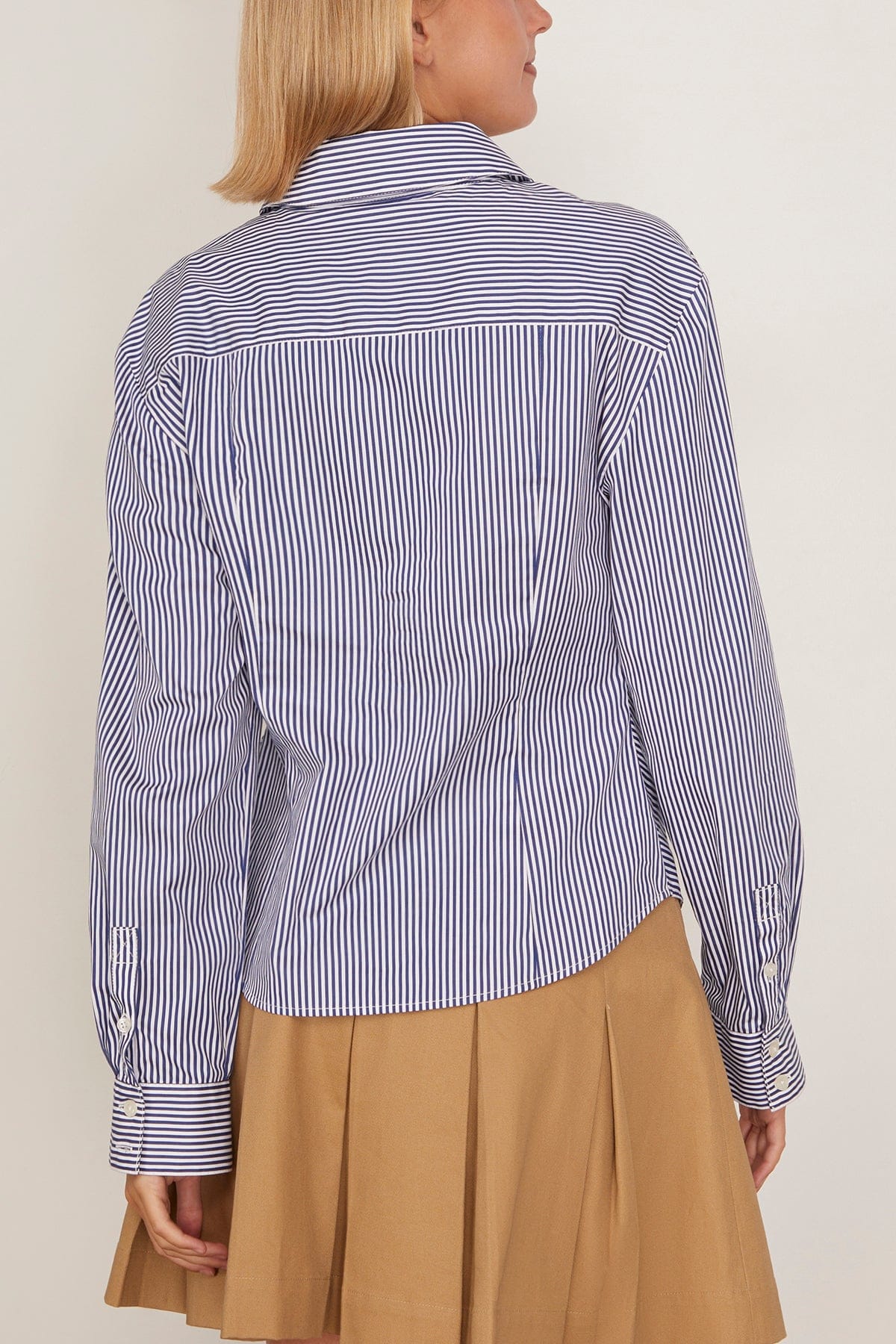 Long Sleeve Oakley Top in Blue/Optic White - Image 4