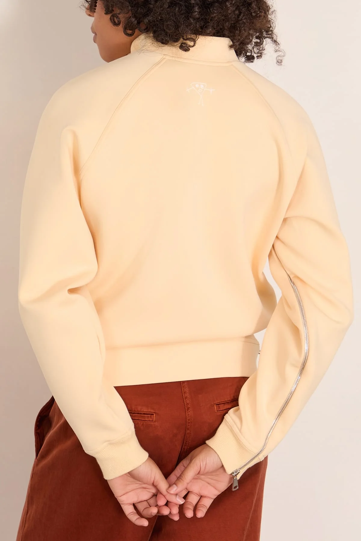Long Sleeve Sweater in Straw - Image 4