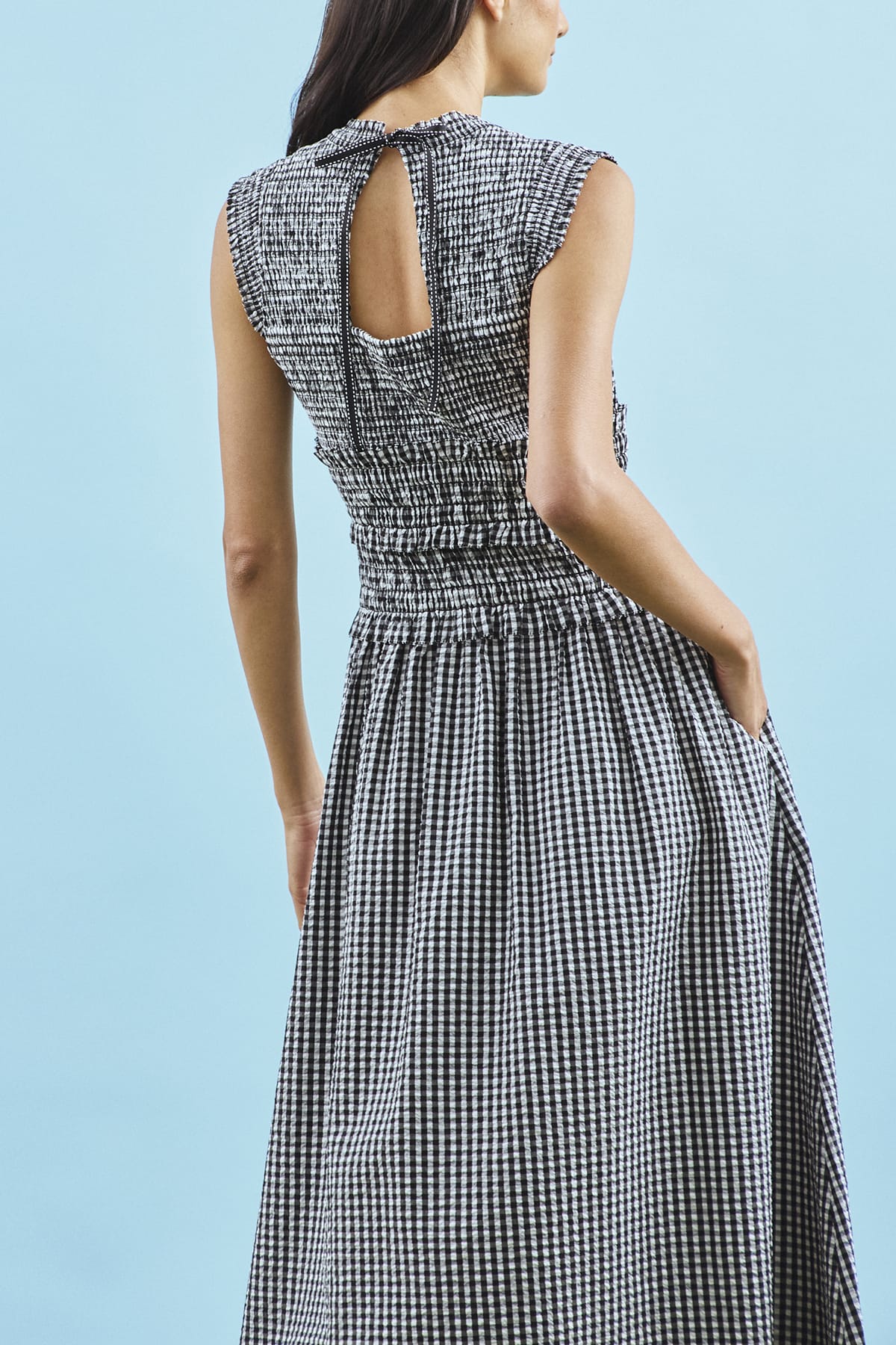 Louise Dress in Black/White - Image 3