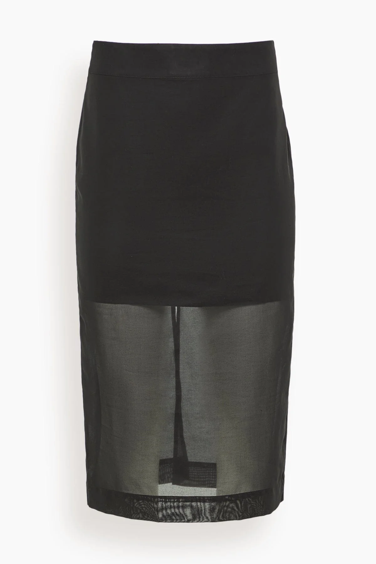Low Rise Sheer Skirt in Black