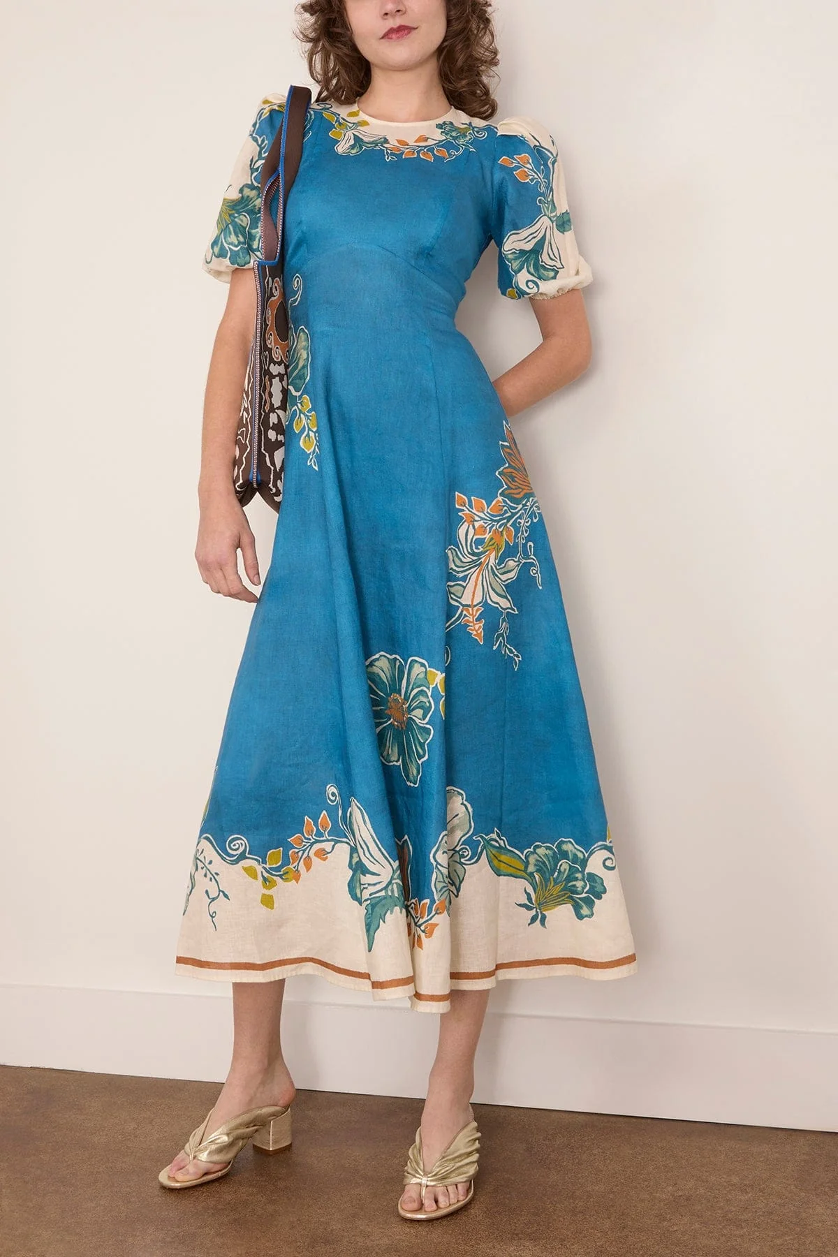 Luda Midi Dress in Blue - Image 2