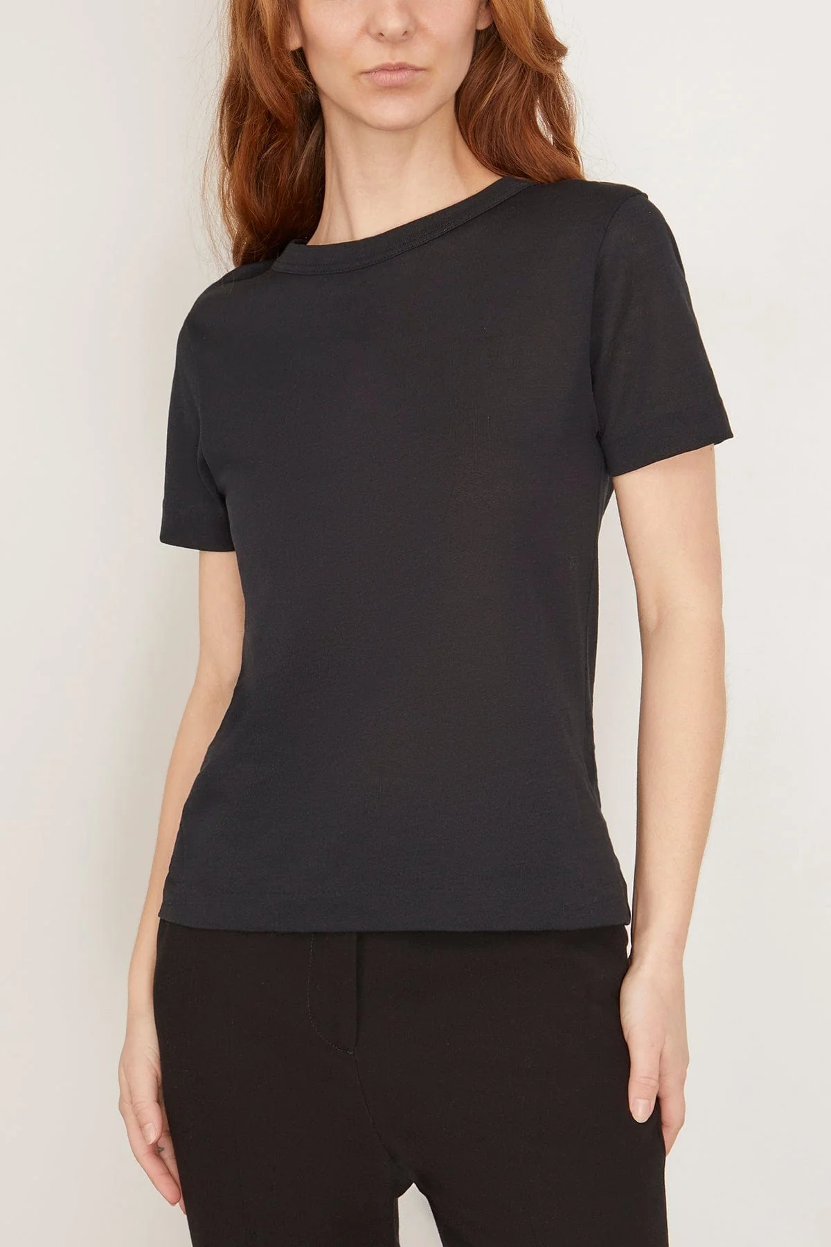 Lumina Organic Cotton Sheer Tee in Black - Image 3