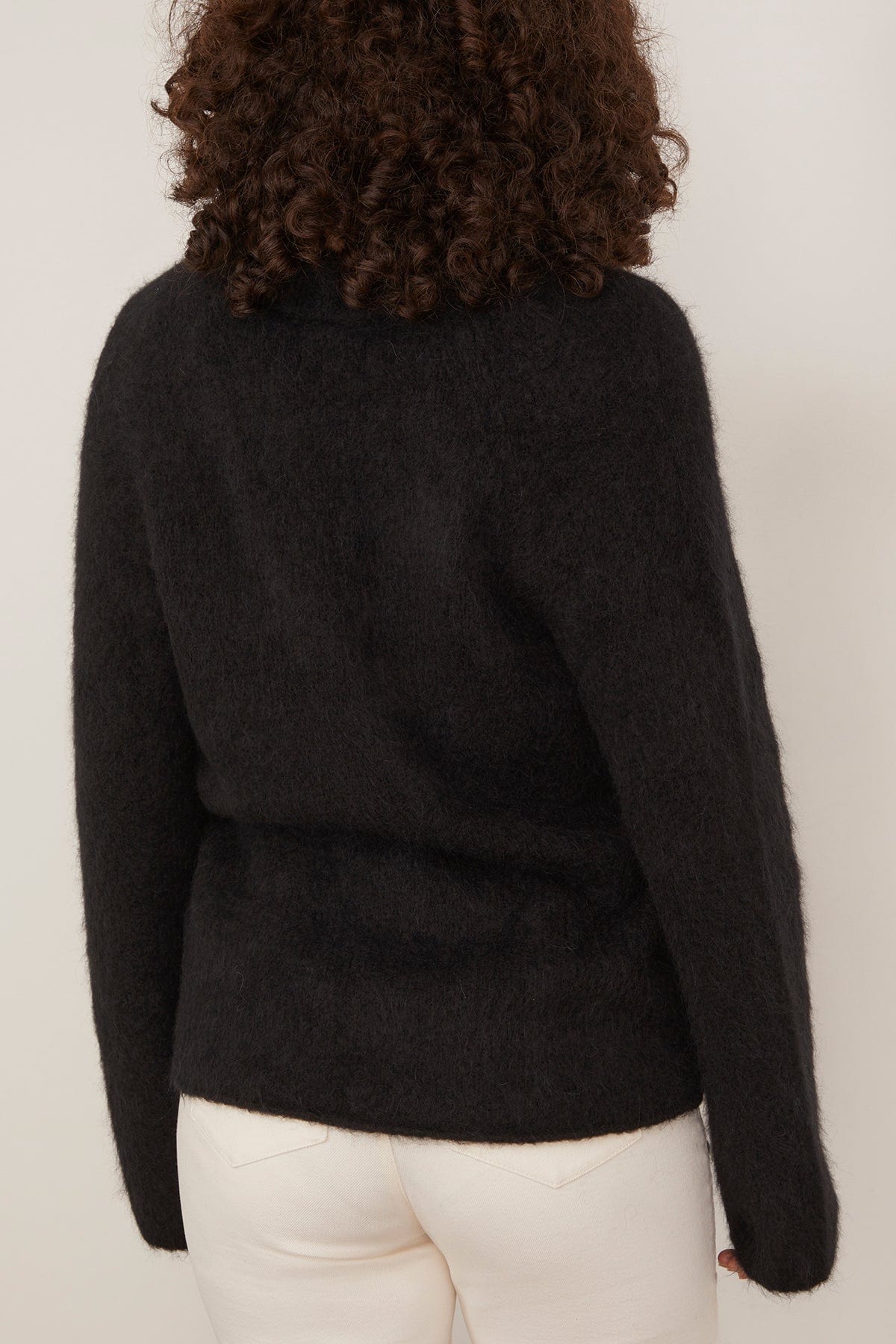 Lynn V-Neck Cardigan in Black - Image 4