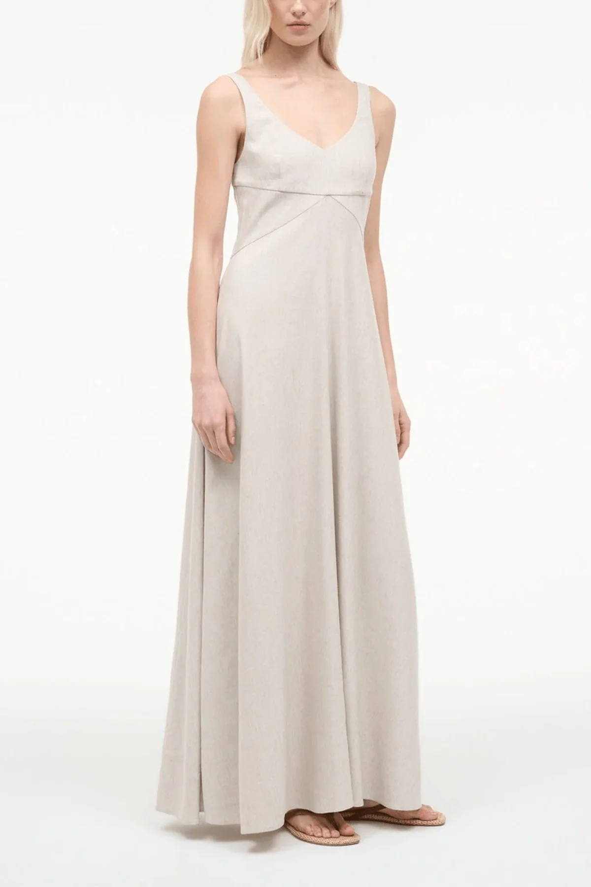 Madison Linen Dress in Natural - Image 3