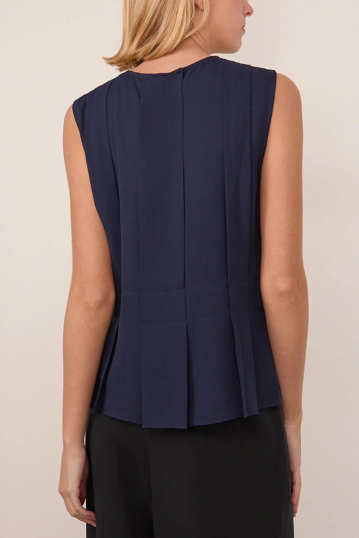 Makayla Top in Open Weave Flou Navy - Image 4