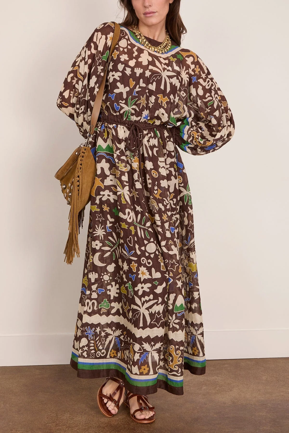 Maroc Midi Dress in Multi - Image 2