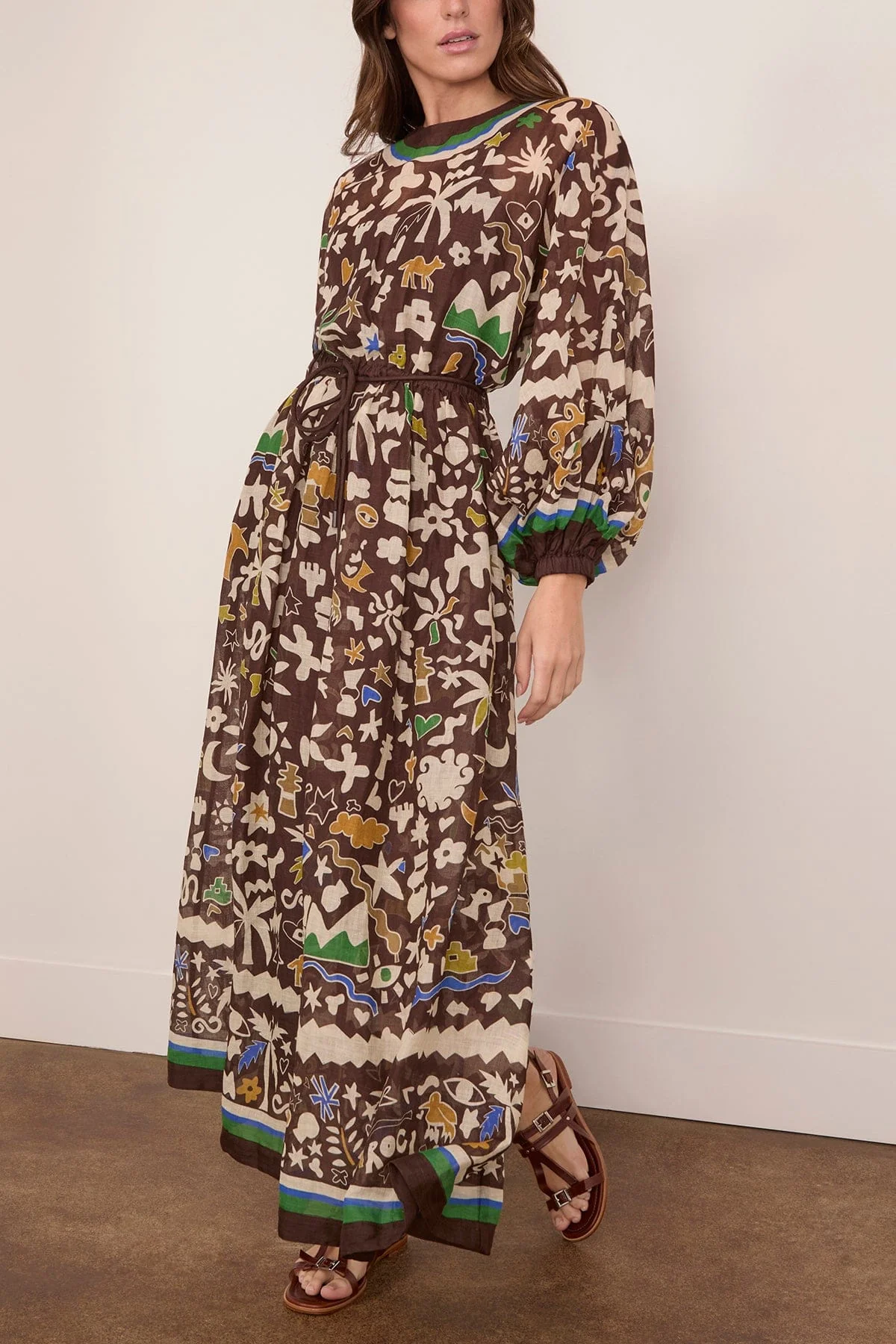 Maroc Midi Dress in Multi - Image 3