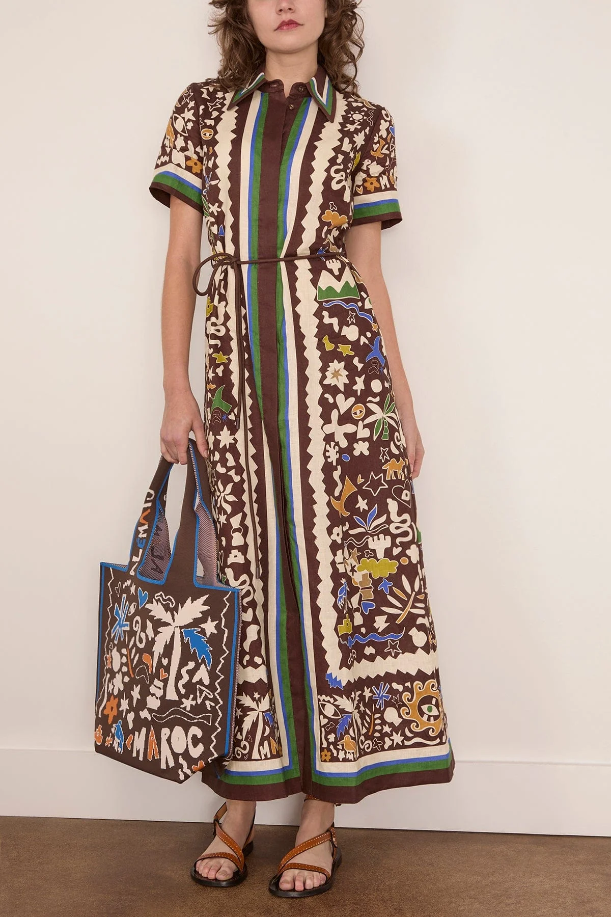 Maroc Shirtdress in Multi - Image 2