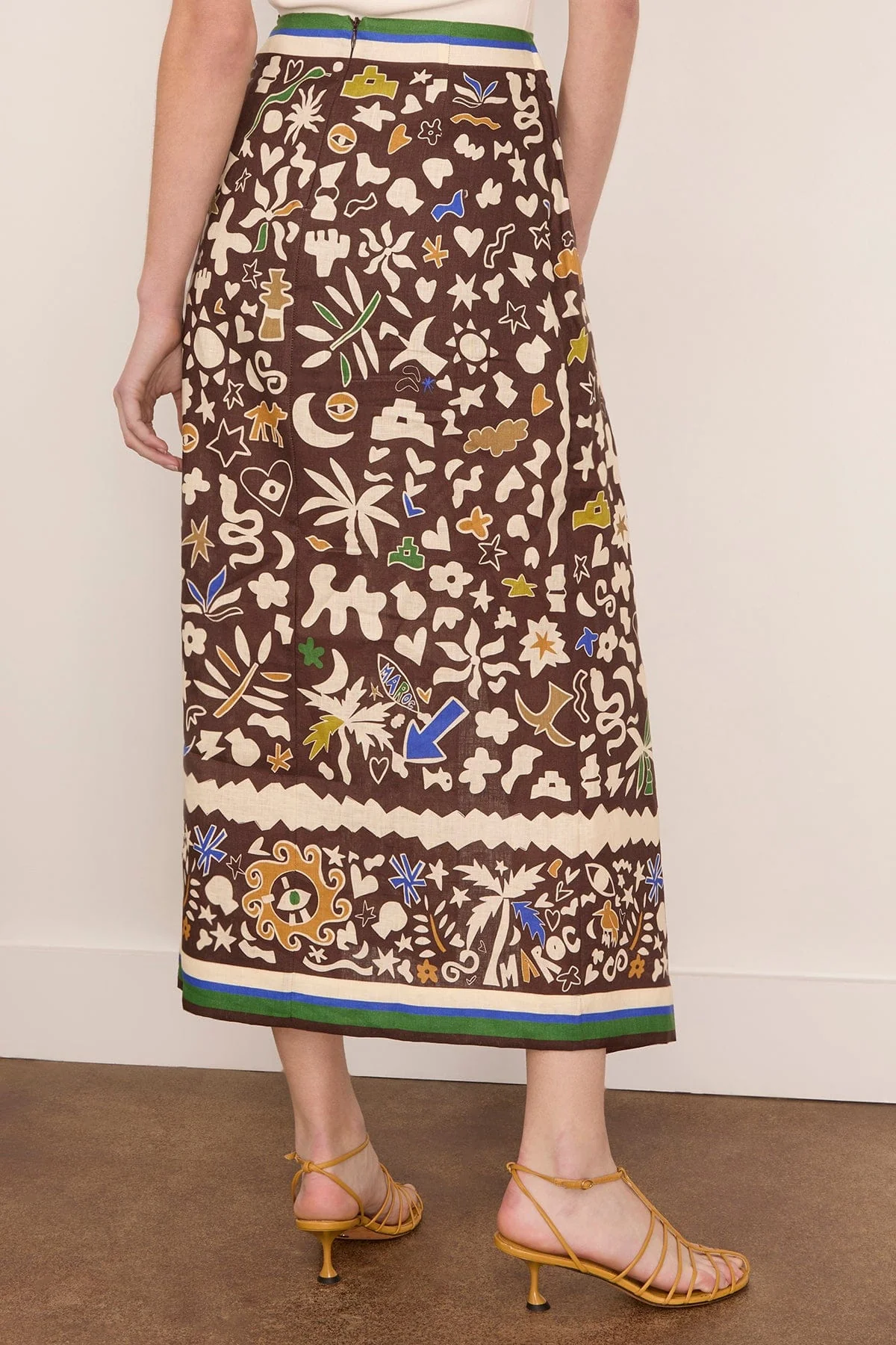 Maroc Wrapped Skirt in Multi - Image 4