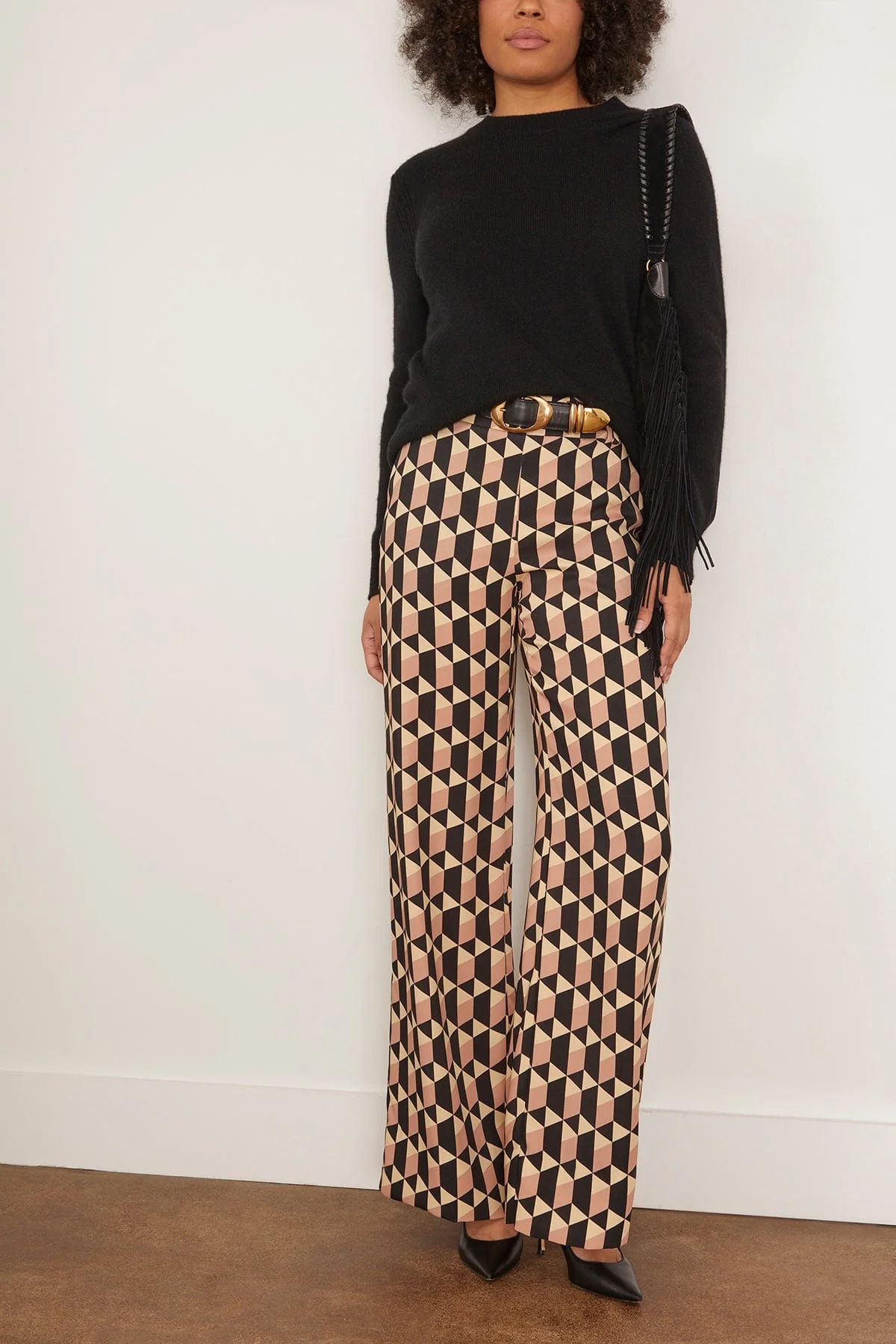 Maryam Pant in Beige/Black - Image 2