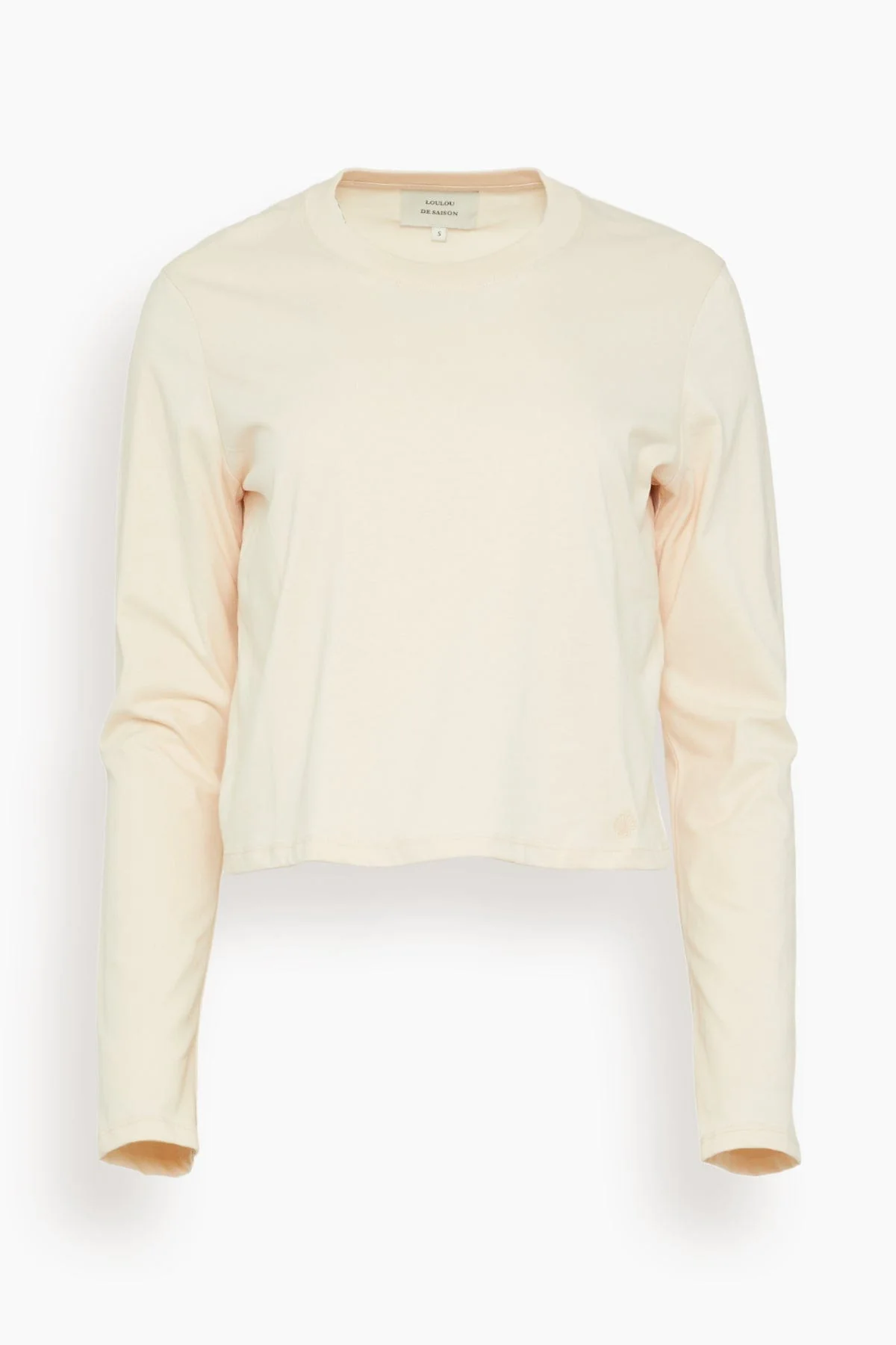 Masal Roundneck Long Sleeve Top in Cream Rose