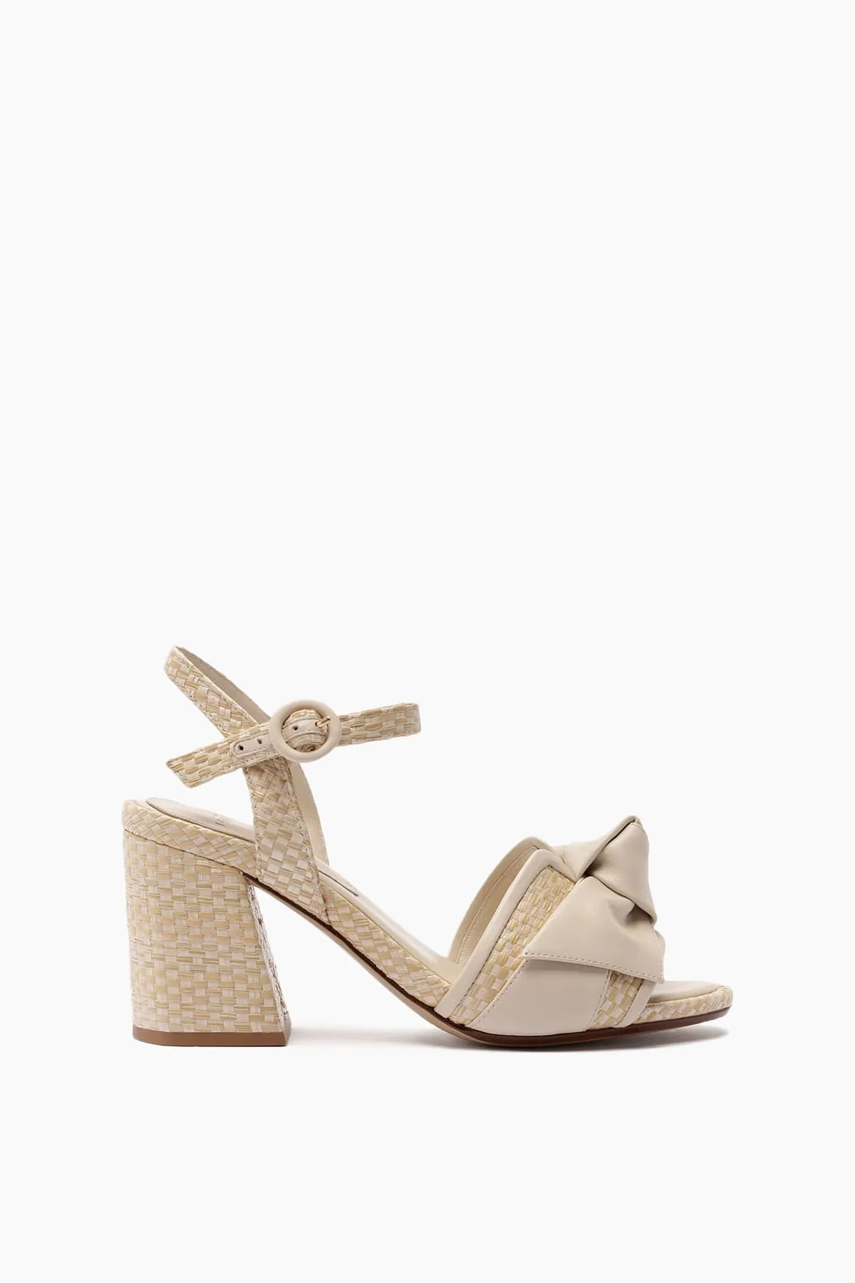 Maxi Clarita Padded Raffia Sandal 75 in Shell