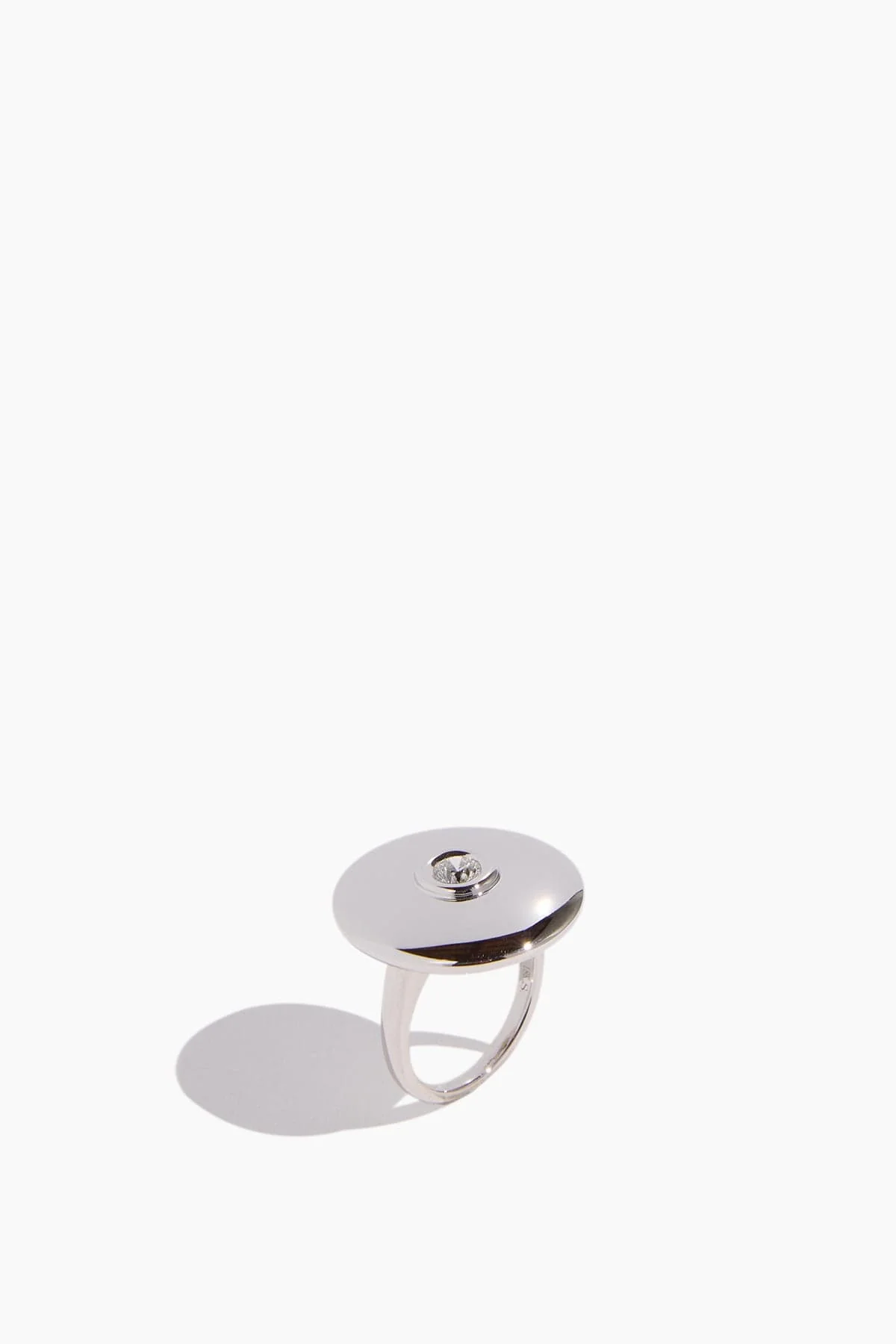 Mega Saucer Ring in 18k White Gold - Image 3