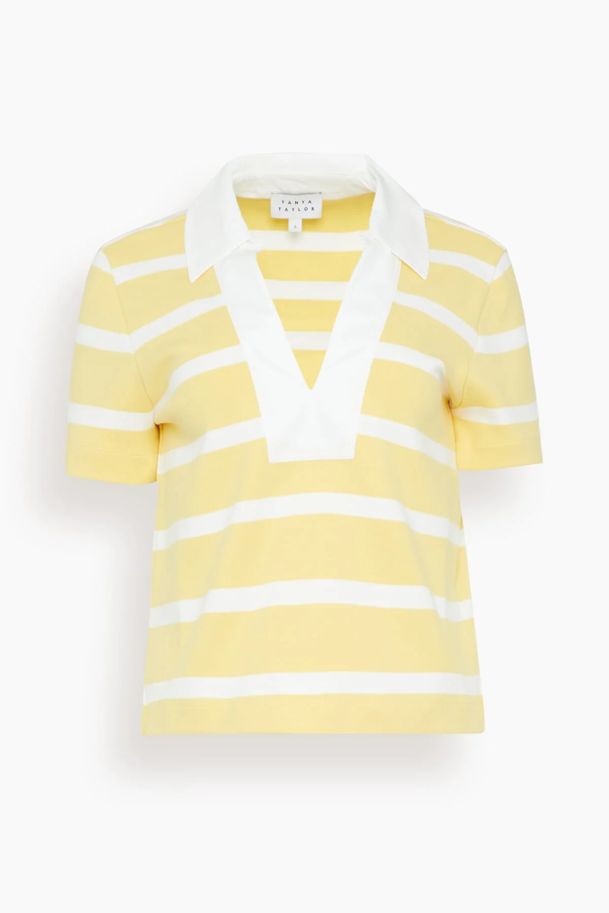 Melanie Top in Lemon Meringue/White Wide Stripe