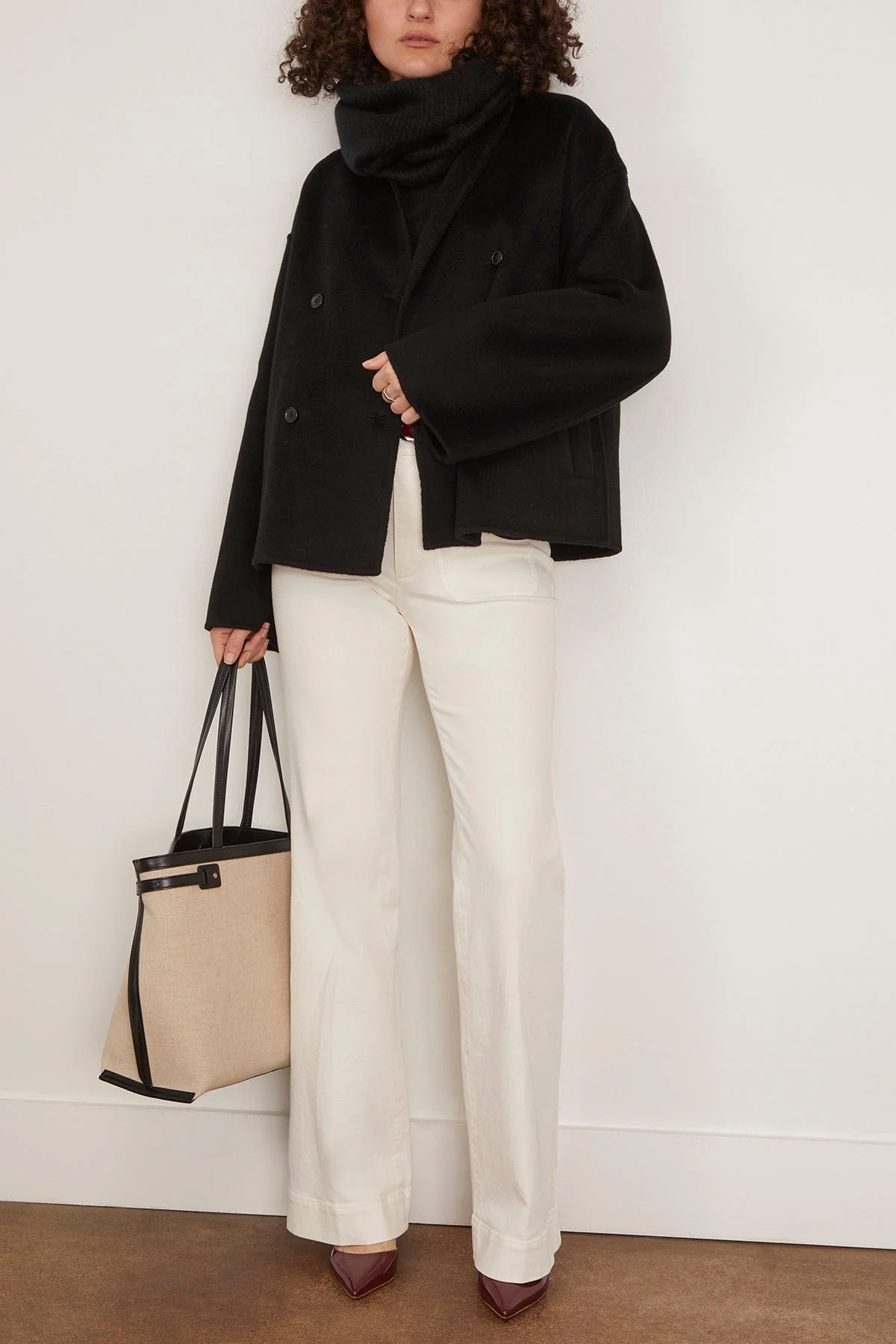 Meyer Double Breasted Jacket in Black - Image 2