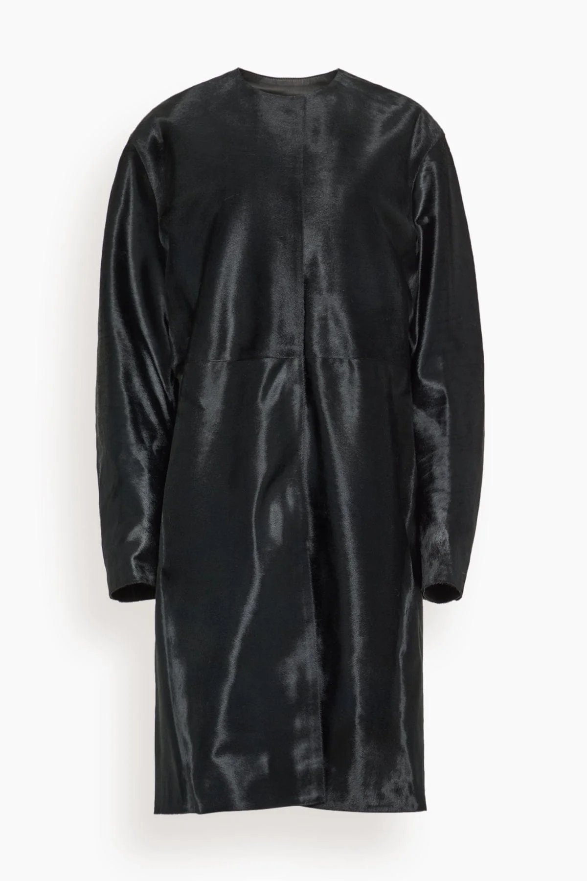 Miller Calfskin Coat in Black