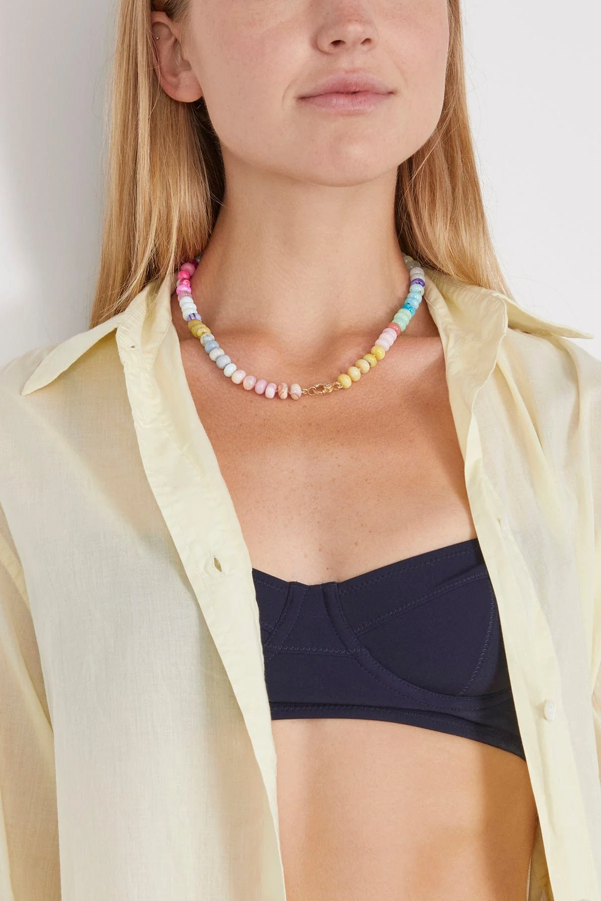 Mixed Stone Chain in 14k Yellow Gold - Image 2