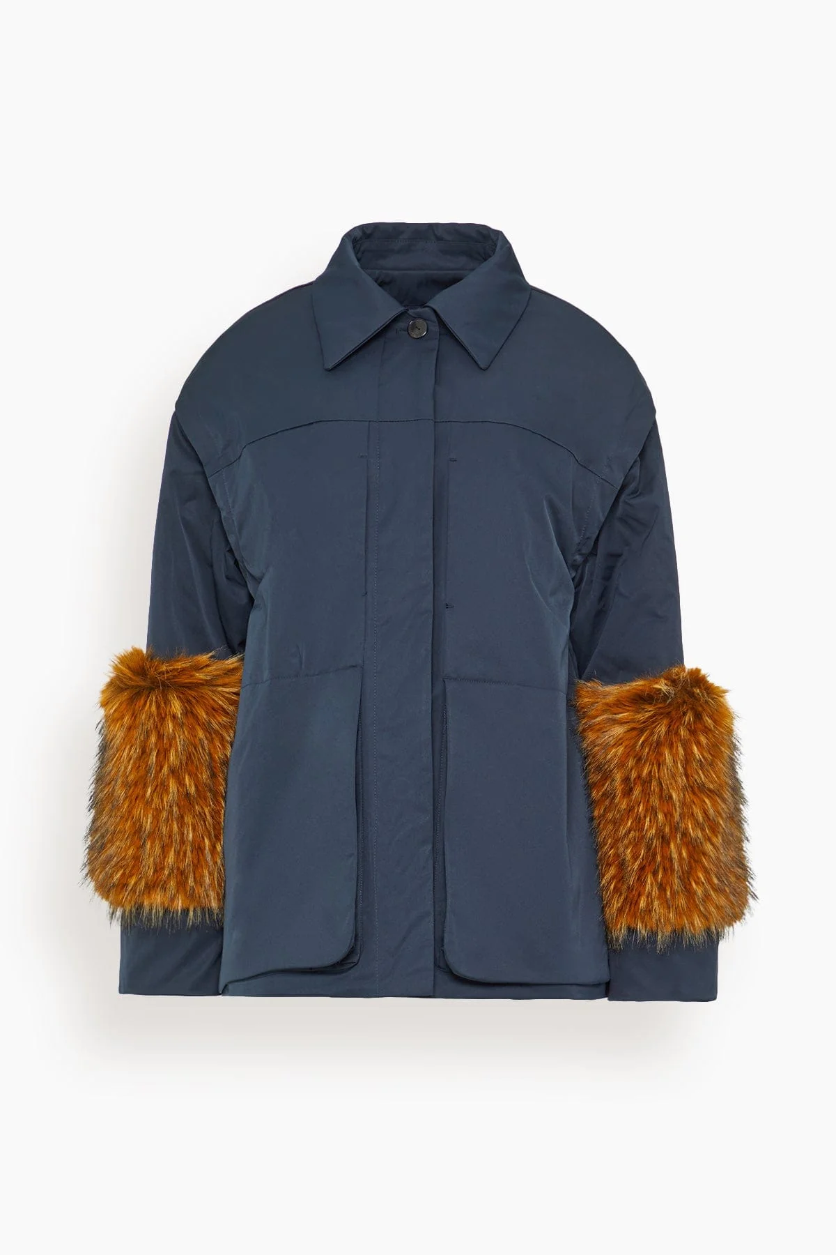 Muff Coat in Navy