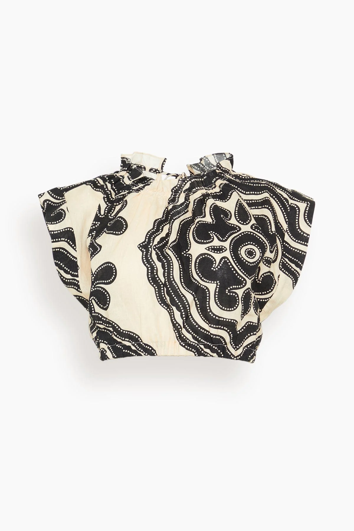 Muna Ruched Crop Top in Niku Cream