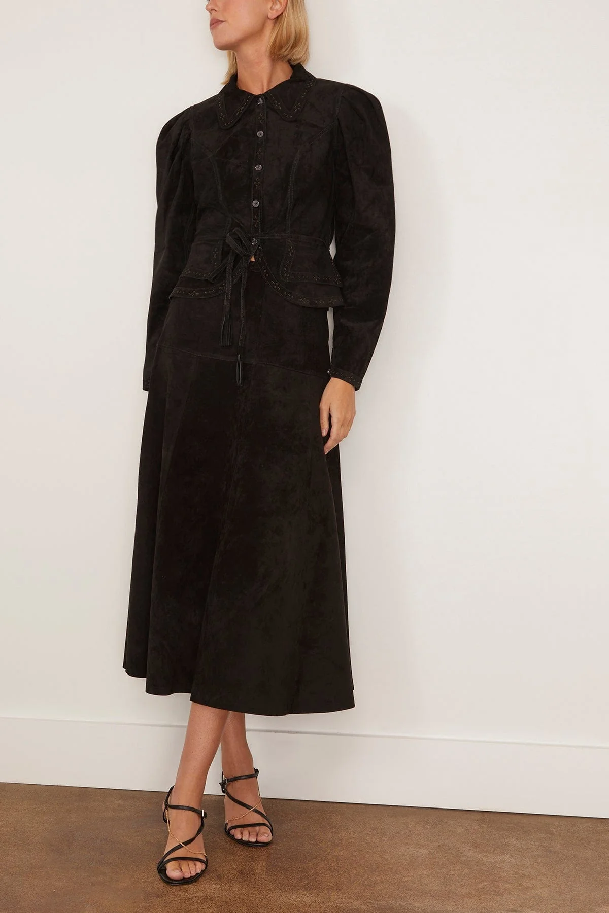 Murphey Jacket in Noir Suede - Image 2