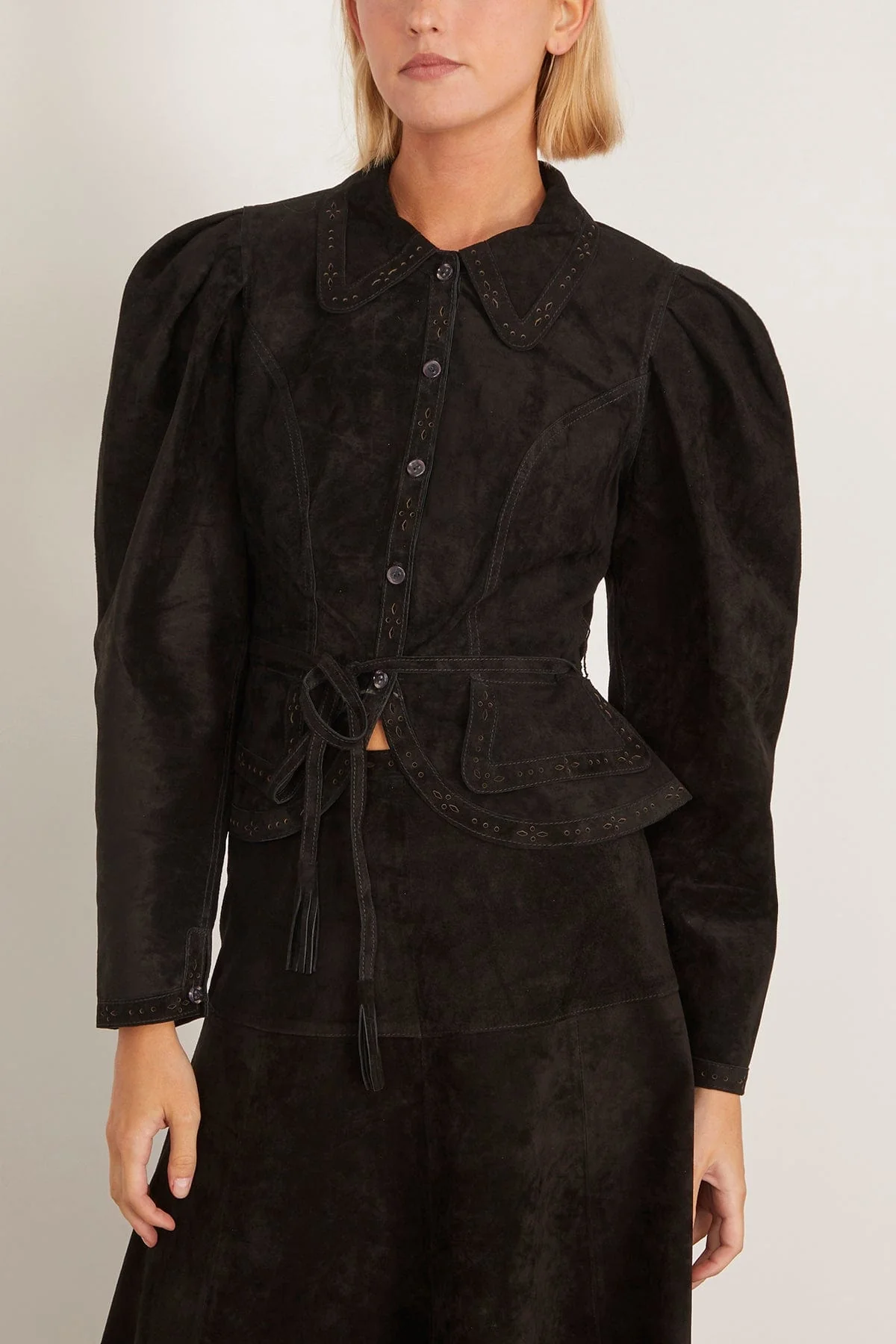 Murphey Jacket in Noir Suede - Image 3