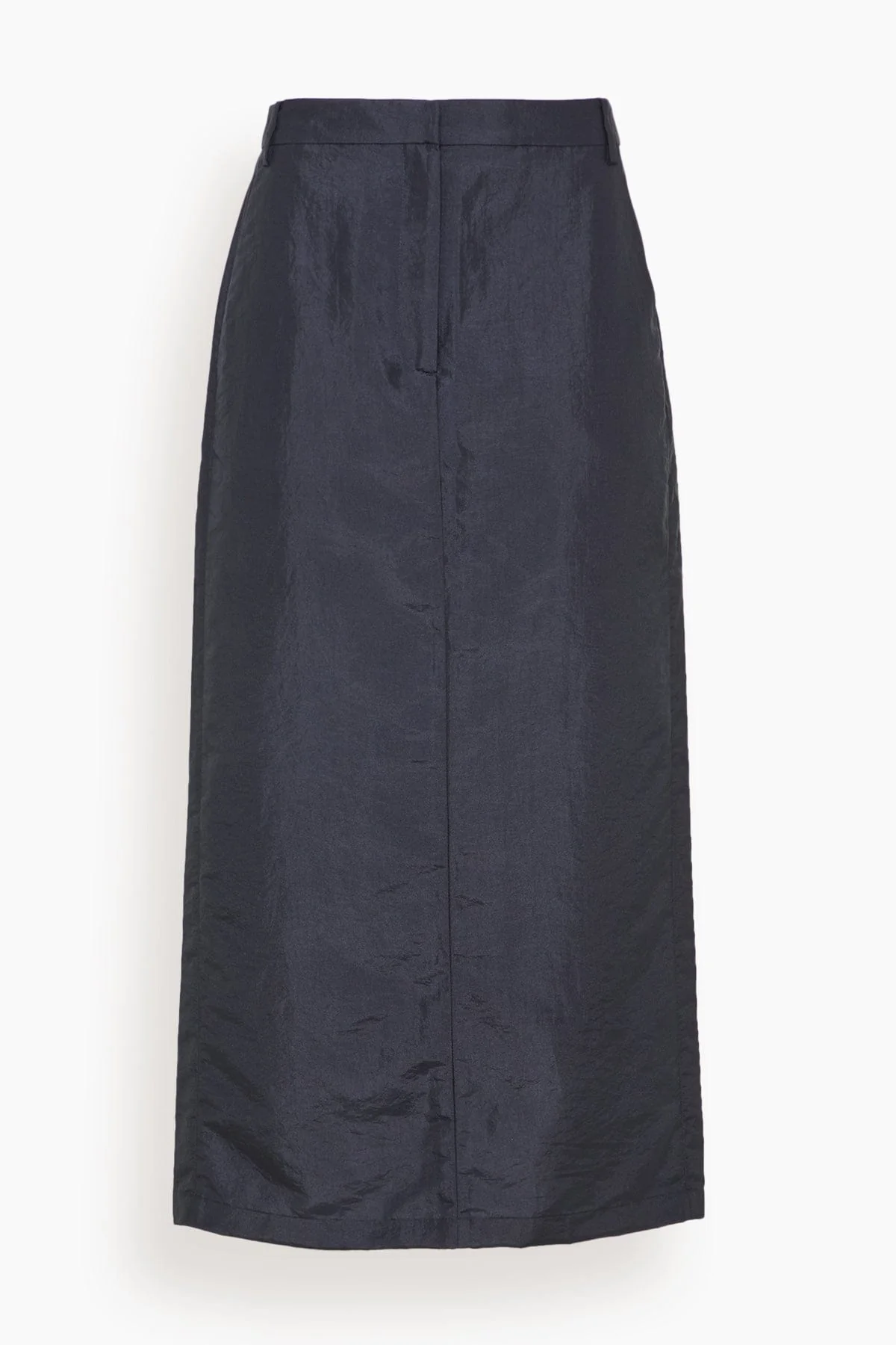Nylon Maxi Skirt in Navy