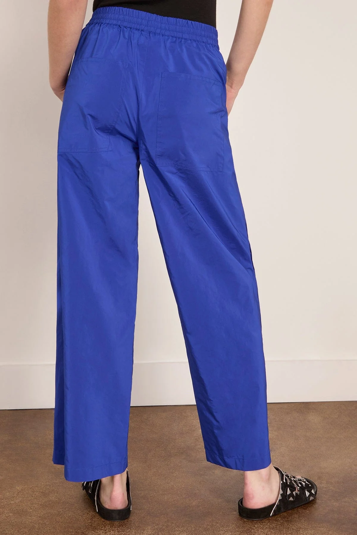 Nylon Snap Pull On Jogger in Blue - Image 4